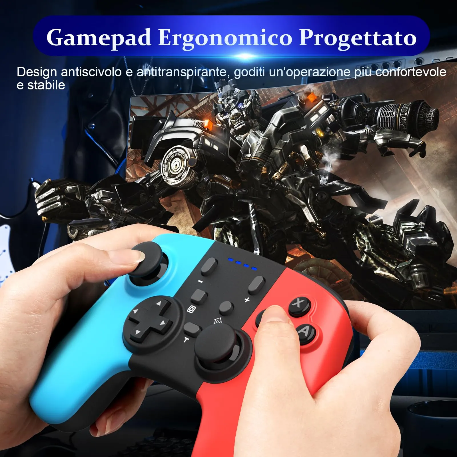 Gaaqii Wireless Switch Controller Pro Gamepad for Switch, Switch Lite, OLED and PC with Turbo, 6-Axis, Dual Vibration, Wake-up and Screenshot - immagine 4