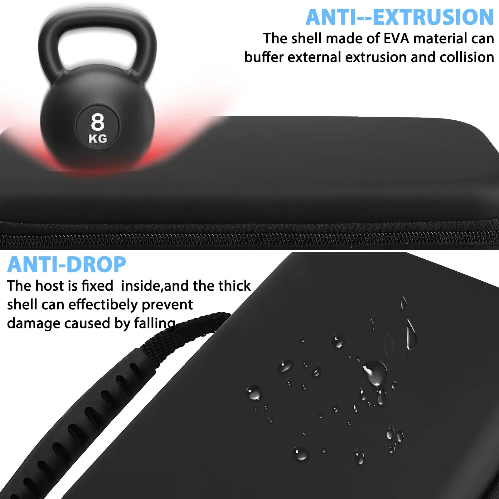 Lrocotanc Custodia Rigida per Nintendo Switch e Switch OLED, Nero - immagine 7