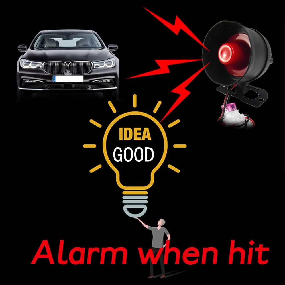 Shkalacar Allarme Universale per Auto 12V con Sensibilità a 7 Livelli e 2 Telecomandi - immagine 5
