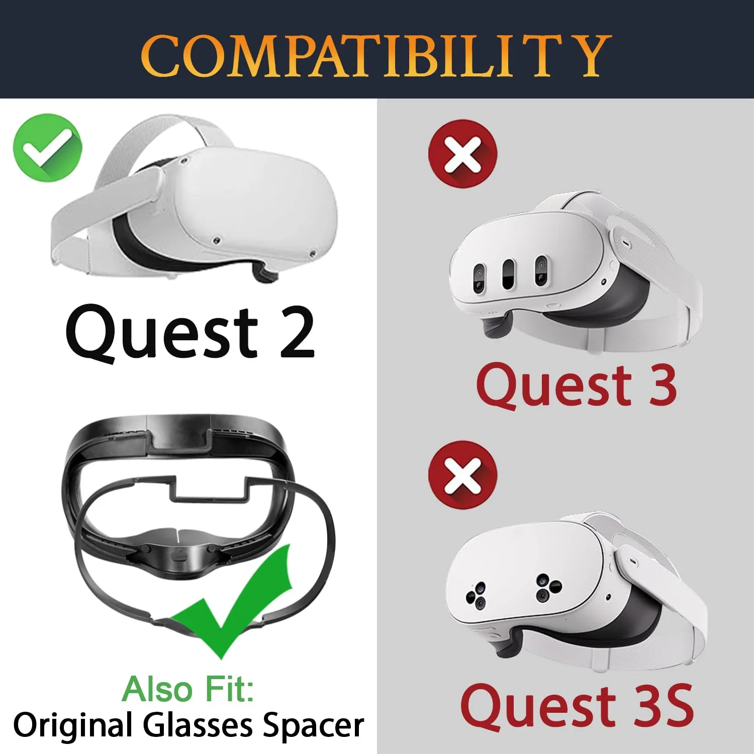 SOULWIT Cuscino Facciale Gel Raffreddamento Ricambio per Meta Quest 2 con Protezione Nasale, 2 Pezzi - immagine 3
