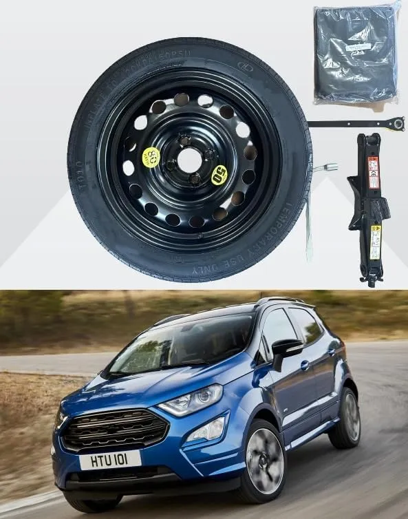D'ANGELO 1988 Kit Ruotino di Scorta 17" per Ford Ecosport con Cric, Chiave e Sacca - 125/80R17 R741F - immagine 1