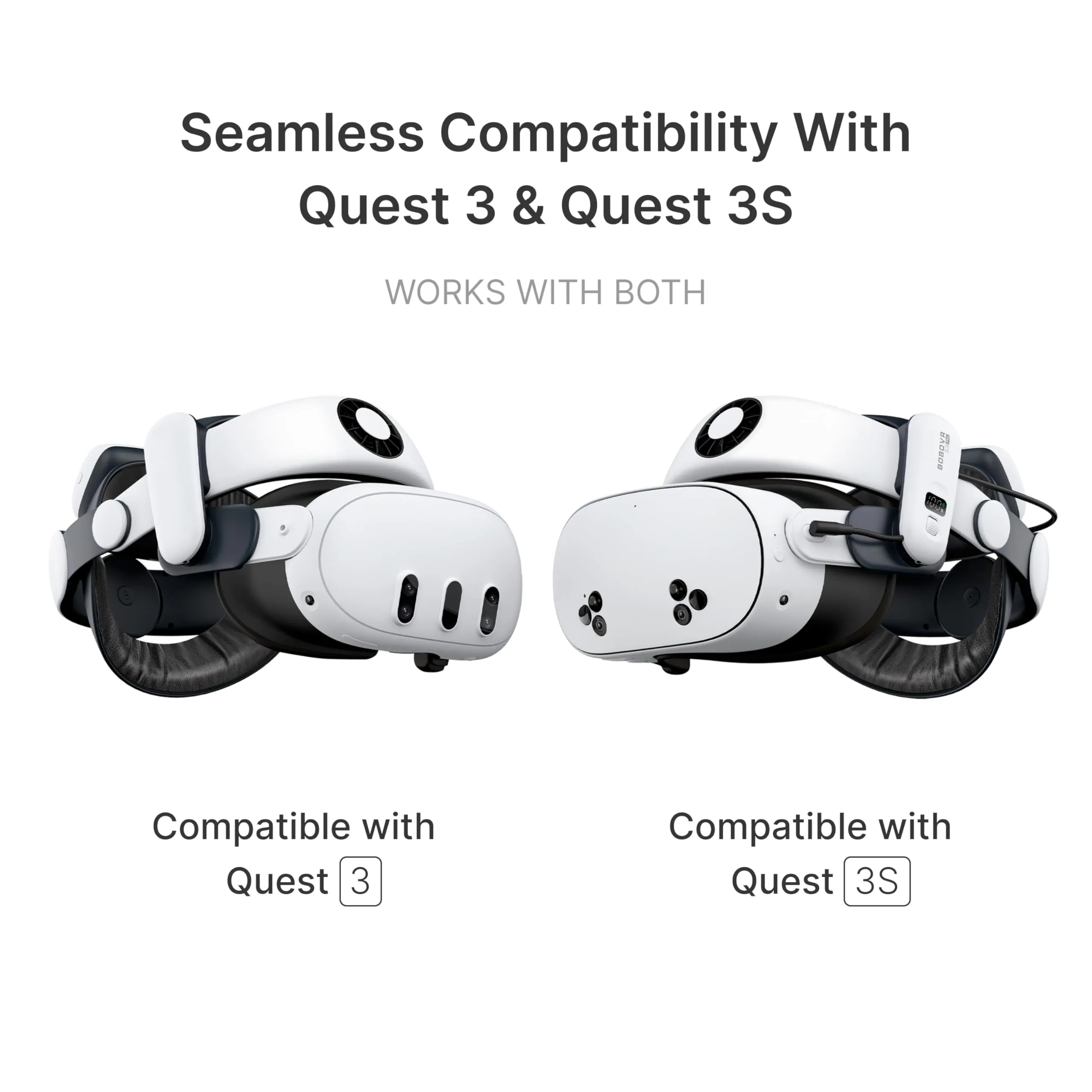 BOBOVR S3 Pro Cinturino per Testa con Batterie B100 da 10000 mAh e Sistema di Aria Condizionata per Quest 3/Quest 3S - immagine 2