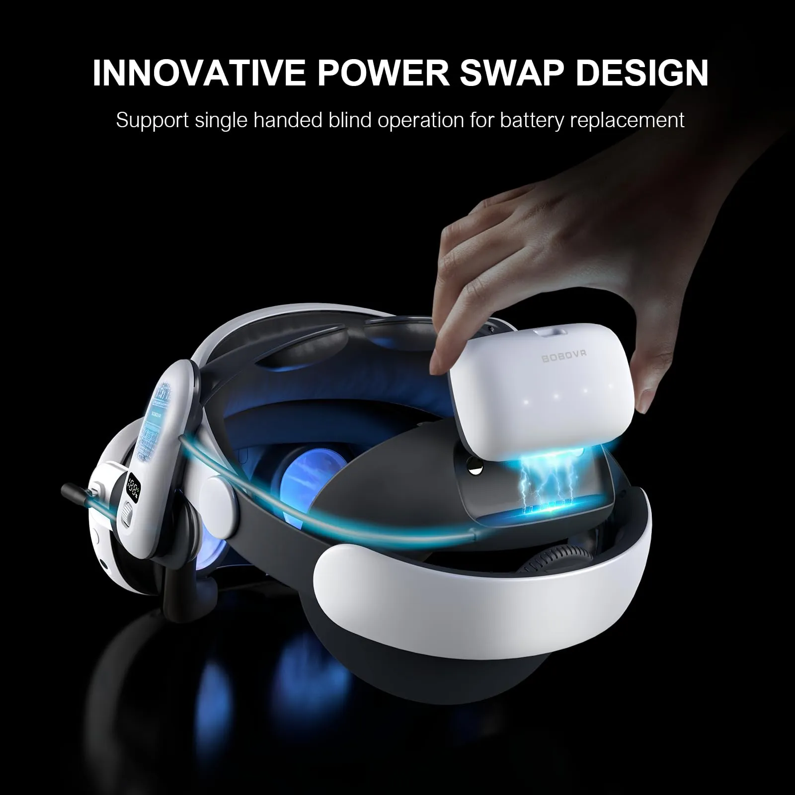 BOBOVR S3 Pro Cinturino per Testa con Batterie B100 da 10000 mAh e Sistema di Aria Condizionata per Quest 3/Quest 3S - immagine 3