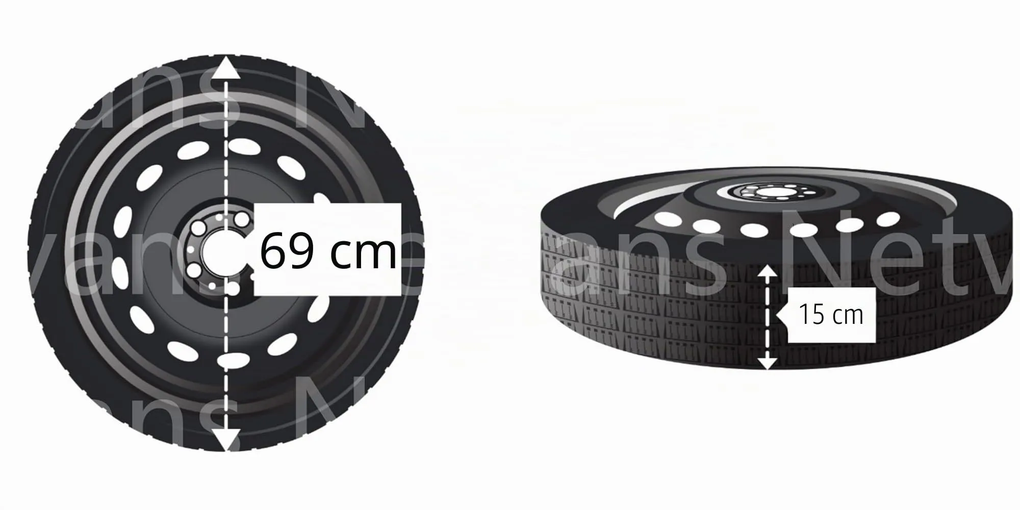 D'ANGELO 1988 Kit Ruotino di Scorta 18" 145/80R18 per Honda HR-V con Cric, Chiave e Sacca - R645F - immagine 2