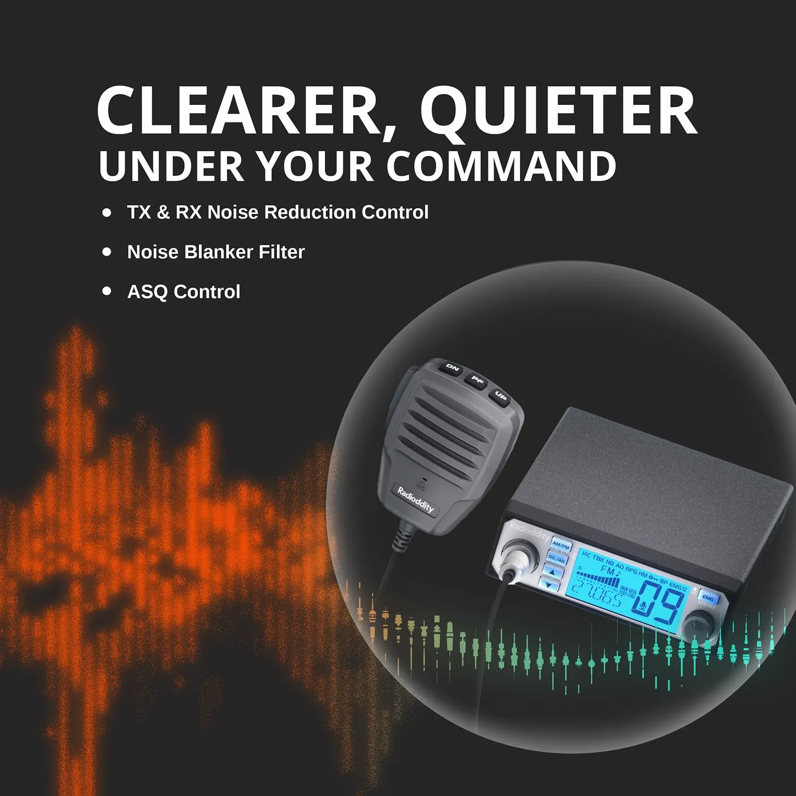 Radioddity CB-500 Portable CB Radio 4W AM FM - immagine 2
