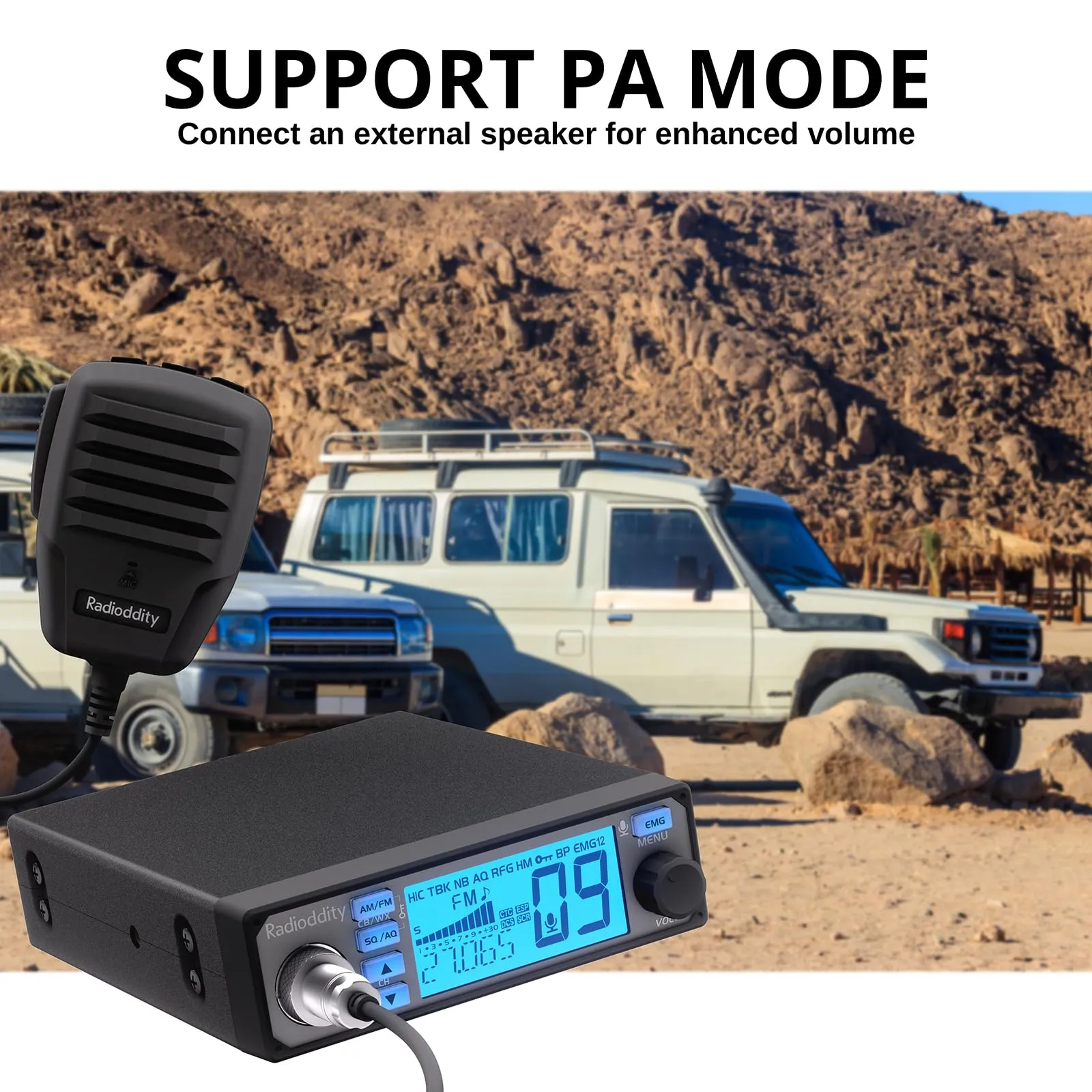 Radioddity CB-500 Portable CB Radio 4W AM FM - immagine 4