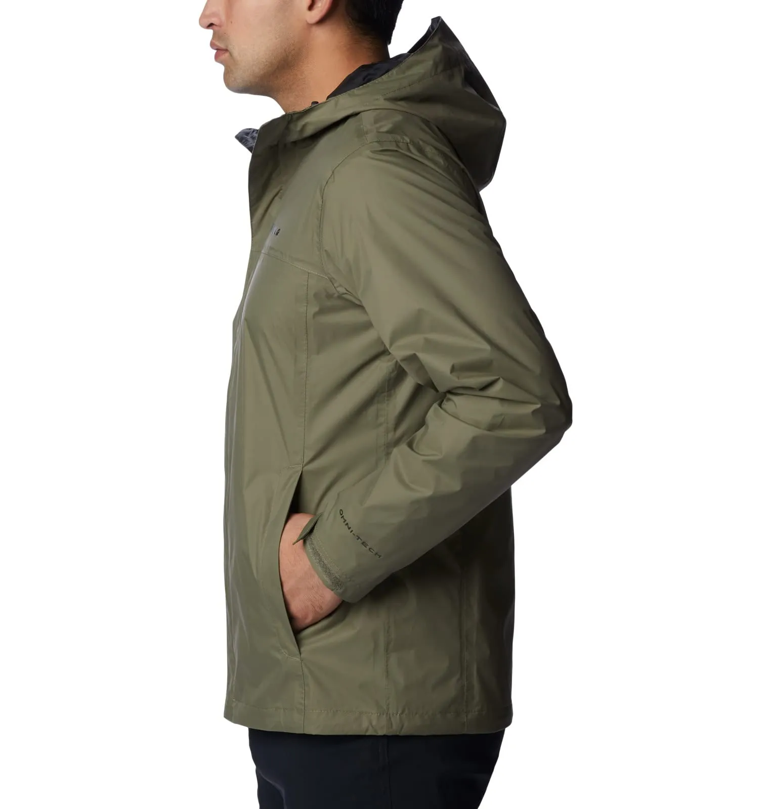 Columbia Giacca Impermeabile II da Uomo, Verde Pietra, XL Tall - immagine 3