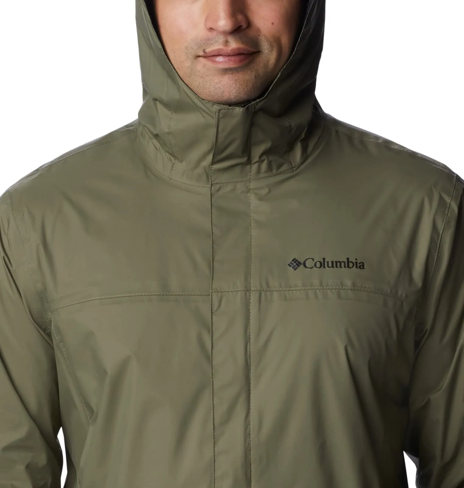 Columbia Giacca Impermeabile II da Uomo, Verde Pietra, XL Tall - immagine 4