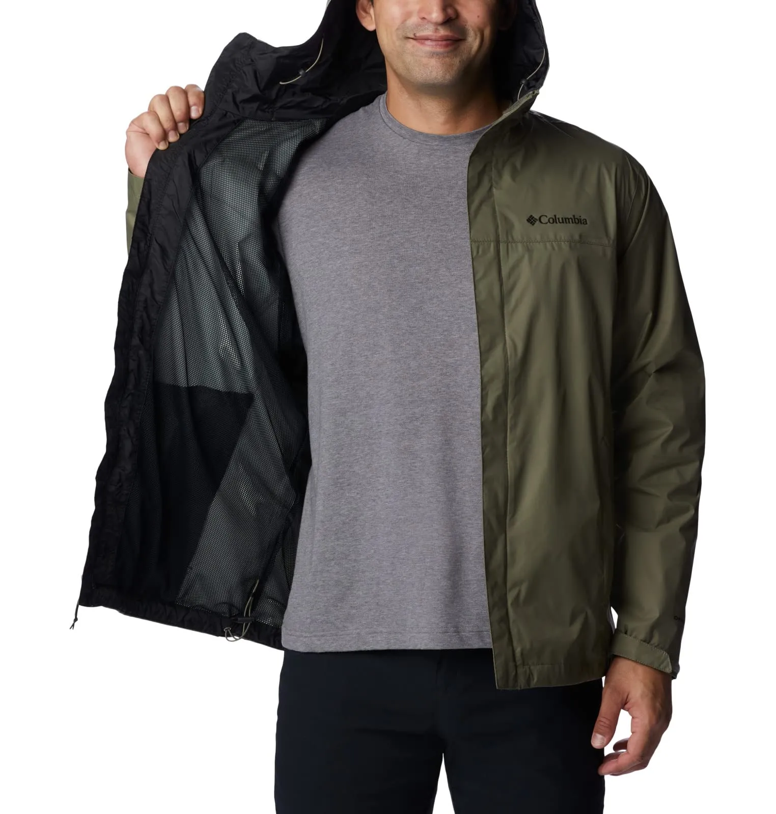 Columbia Giacca Impermeabile II da Uomo, Verde Pietra, XL Tall - immagine 5