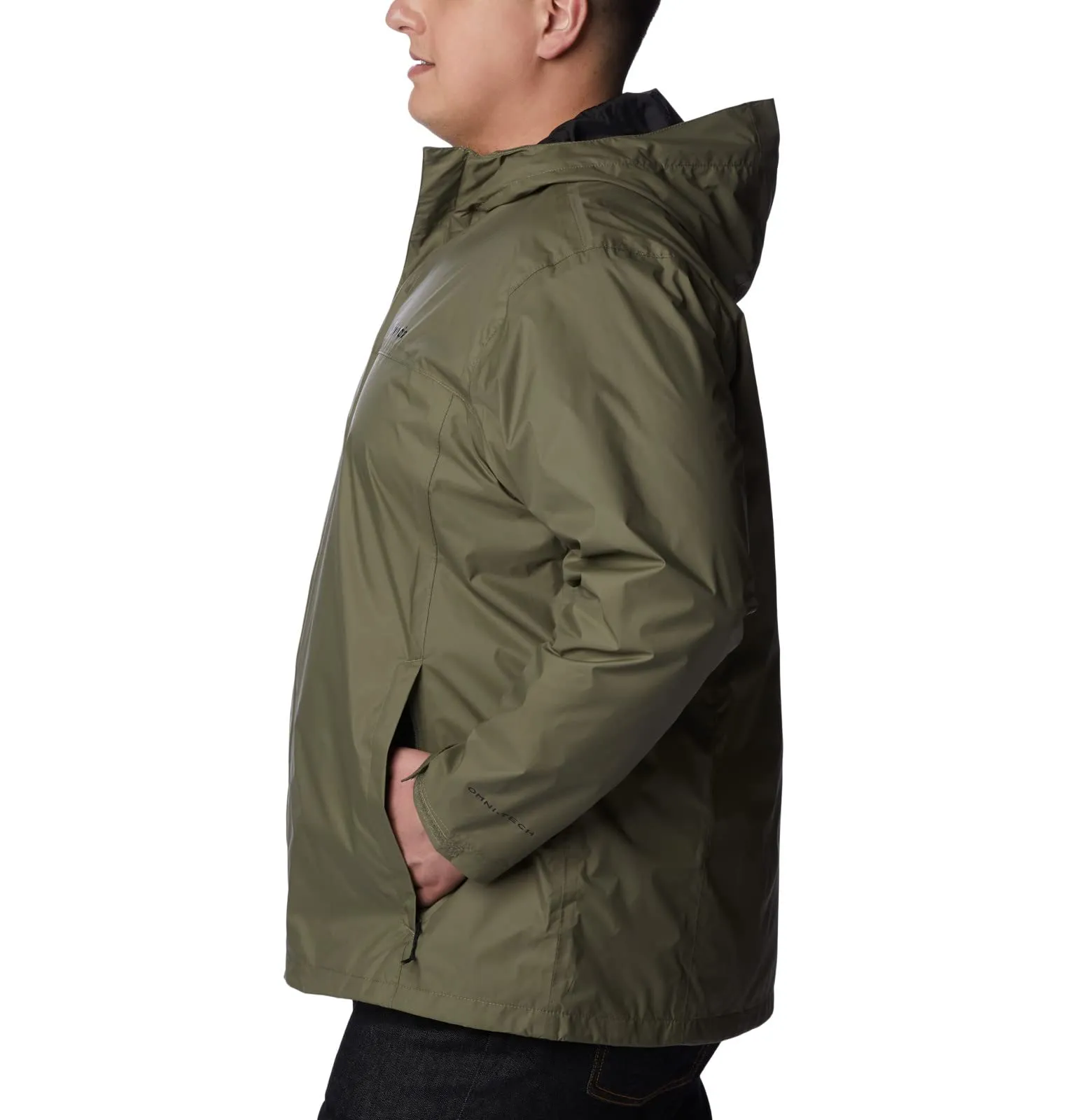 Columbia Giacca Impermeabile II da Uomo, Verde Pietra, XL Tall - immagine 9