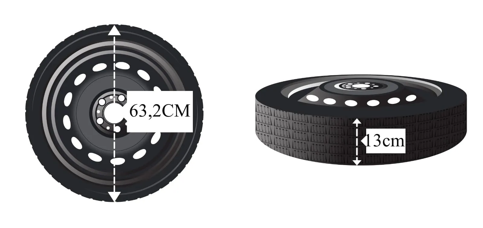 D'ANGELO 1988 Kit Ruotino di Scorta 17" 125/80R17 per Opel Mokka-E con Cric, Chiave, Guanti e Sacca - R746F - immagine 2