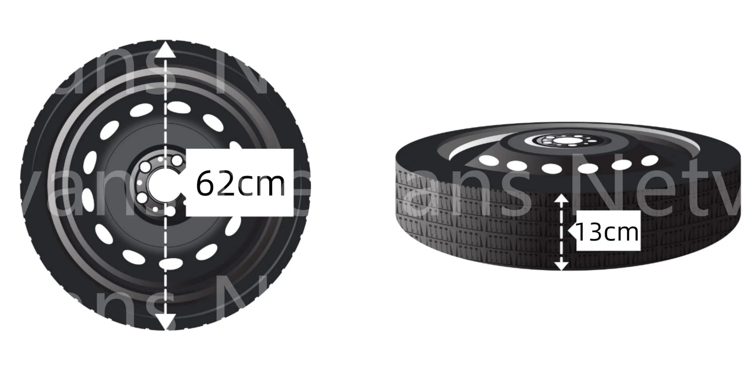 D'ANGELO 1988 Kit Ruotino di Scorta 125/85R16 per Peugeot 2008 con Cric, Chiave, Guanti e Sacca - immagine 4