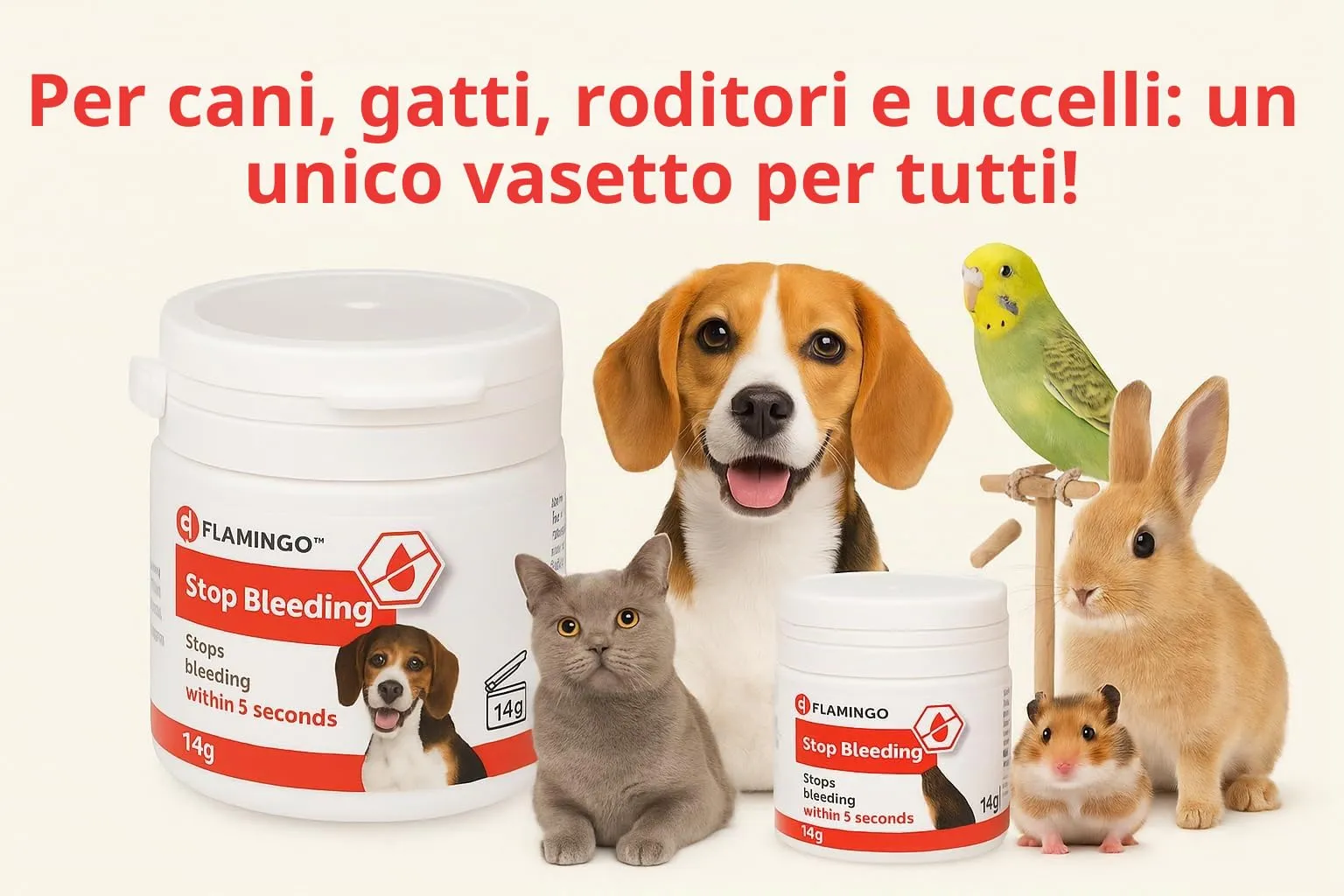 Flamingo Dalko Polvere Emostatica per Cani, Gatti e Piccoli Animali - immagine 4