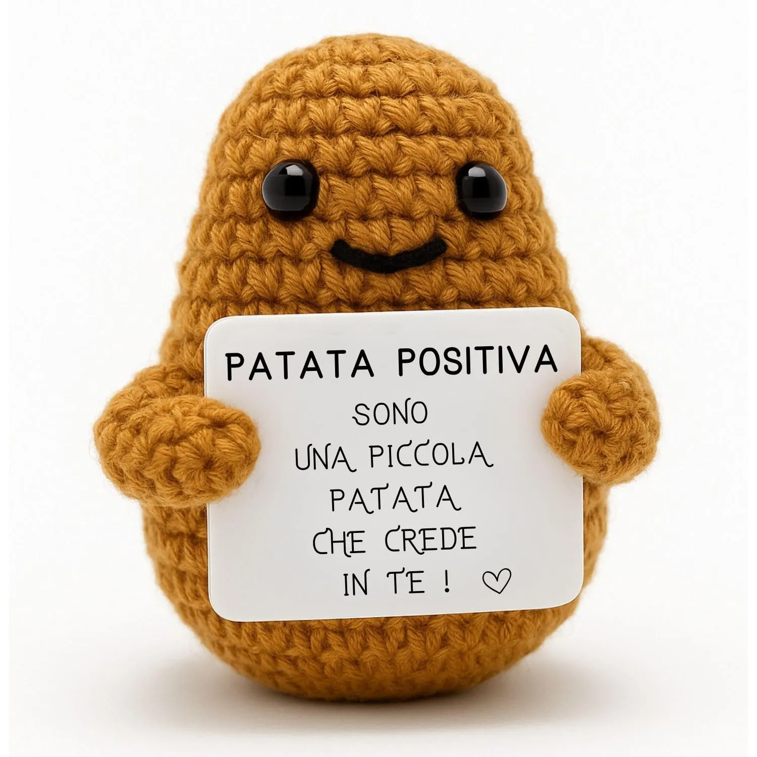 Patata Positiva Peluche Motivazionale, Beige, Small - immagine 1