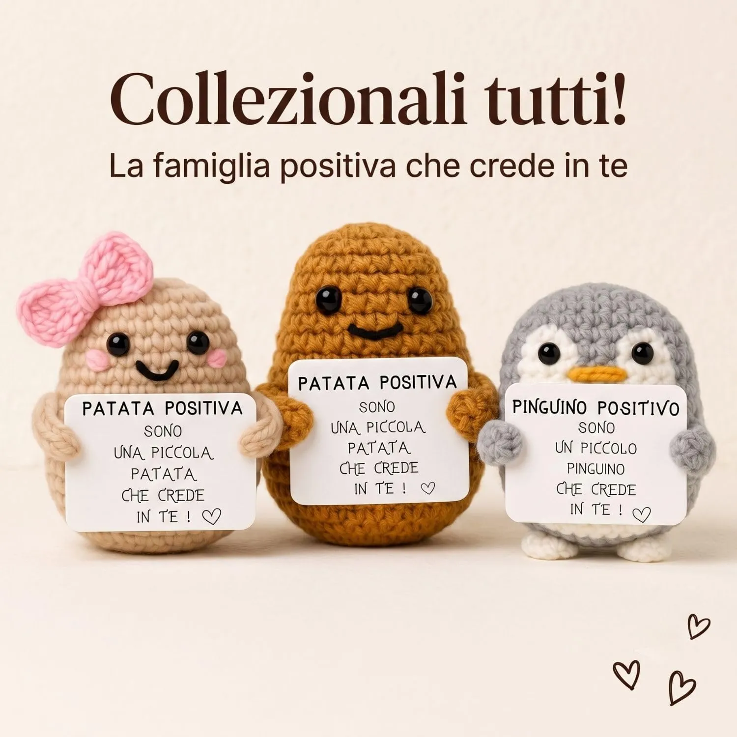 Patata Positiva Peluche Motivazionale, Beige, Small - immagine 9