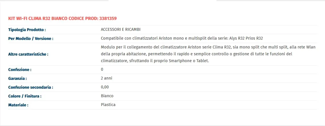 Ariston WiFi Kit for R32 Split - immagine 2