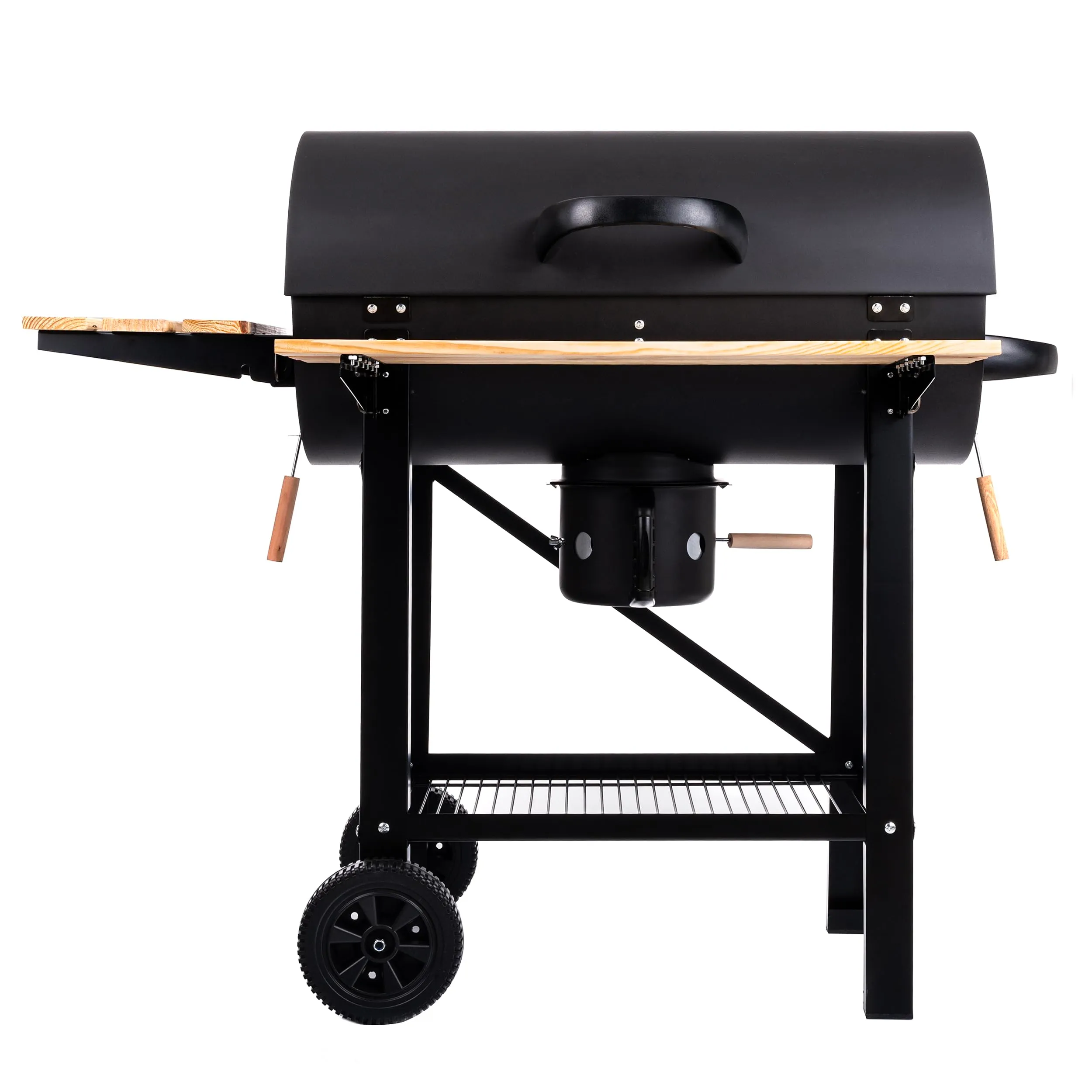 Lehmann Barbecue a Carbonella XL con Griglia, Carrello con Due Ripiani in Legno, Coperchio e Ruote, LGACG-1935 - immagine 8