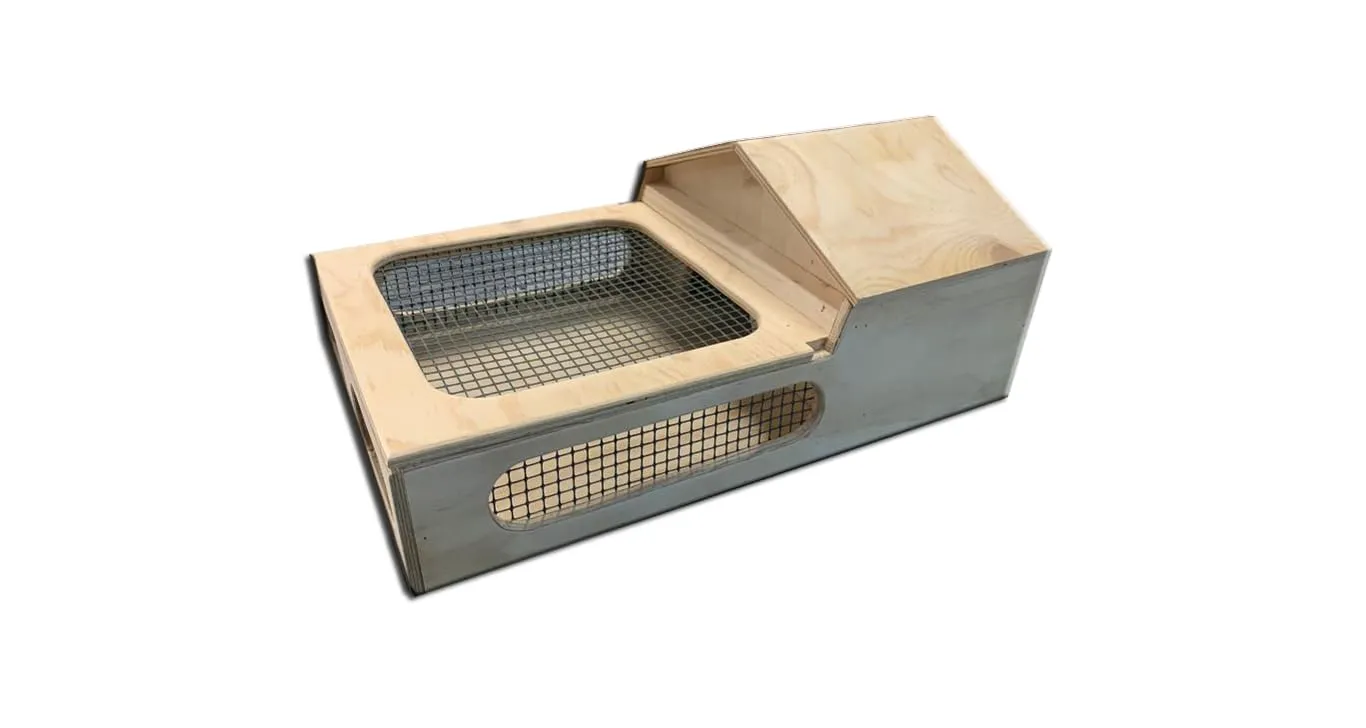 Euroshoppingonline Terrario in Legno Naturale per Tartarughe e Rettili, Marrone, 60x40x23h - immagine 2