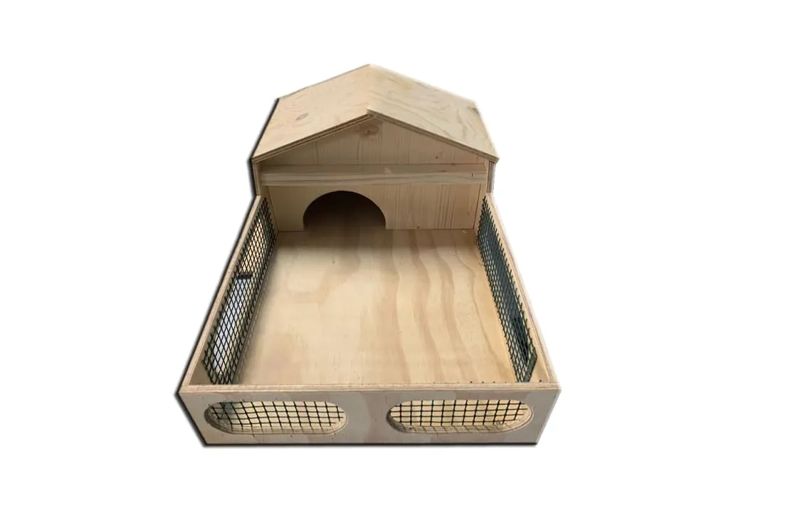 Euroshoppingonline Terrario in Legno Naturale per Tartarughe e Rettili, Marrone, 60x40x23h - immagine 4