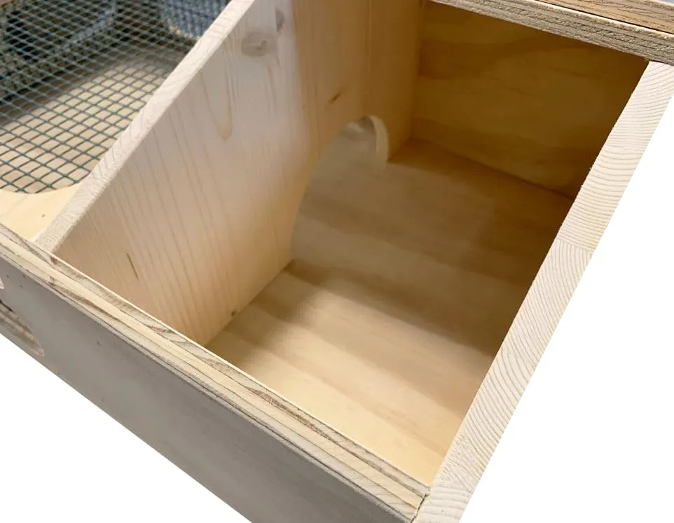Euroshoppingonline Terrario in Legno Naturale per Tartarughe e Rettili, Marrone, 60x40x23h - immagine 6