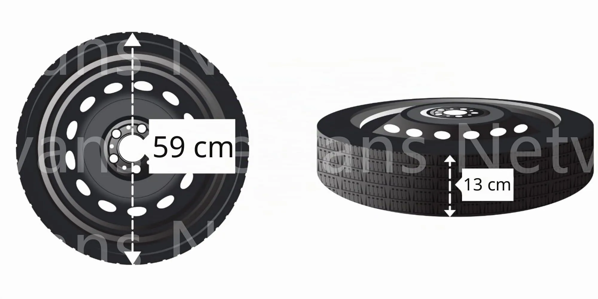 D'ANGELO 1988 Kit Ruotino di Scorta 16" per Toyota Yaris 5 fori (07/2020>) con Cric, Chiave, Guanti e Sacca 125/70r16 - immagine 2