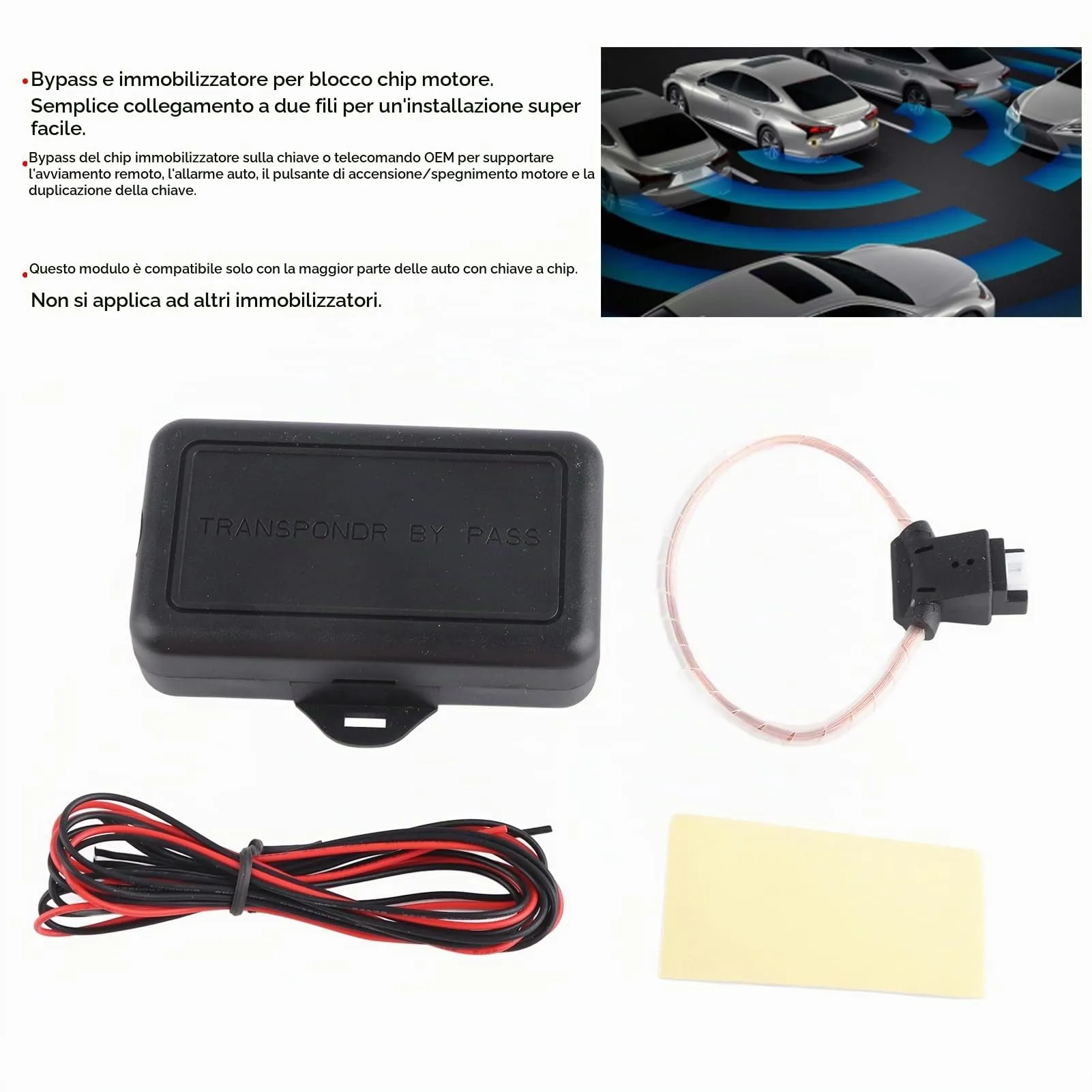 Zohisin Modulo di Bypass Immobilizzatore per Avvio Remoto 12V Universale - immagine 3