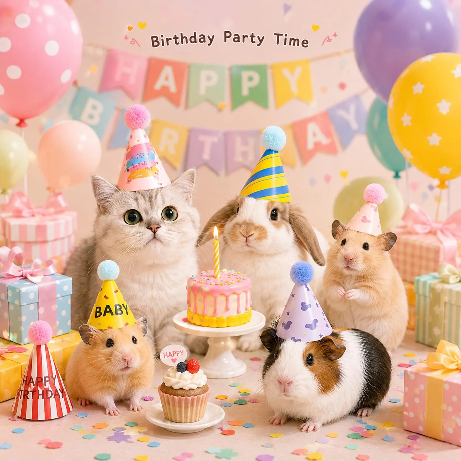 JOVYTH Cappelli di Festa per Peluche e Piccoli Animali, Set da 10 Pezzi - immagine 4