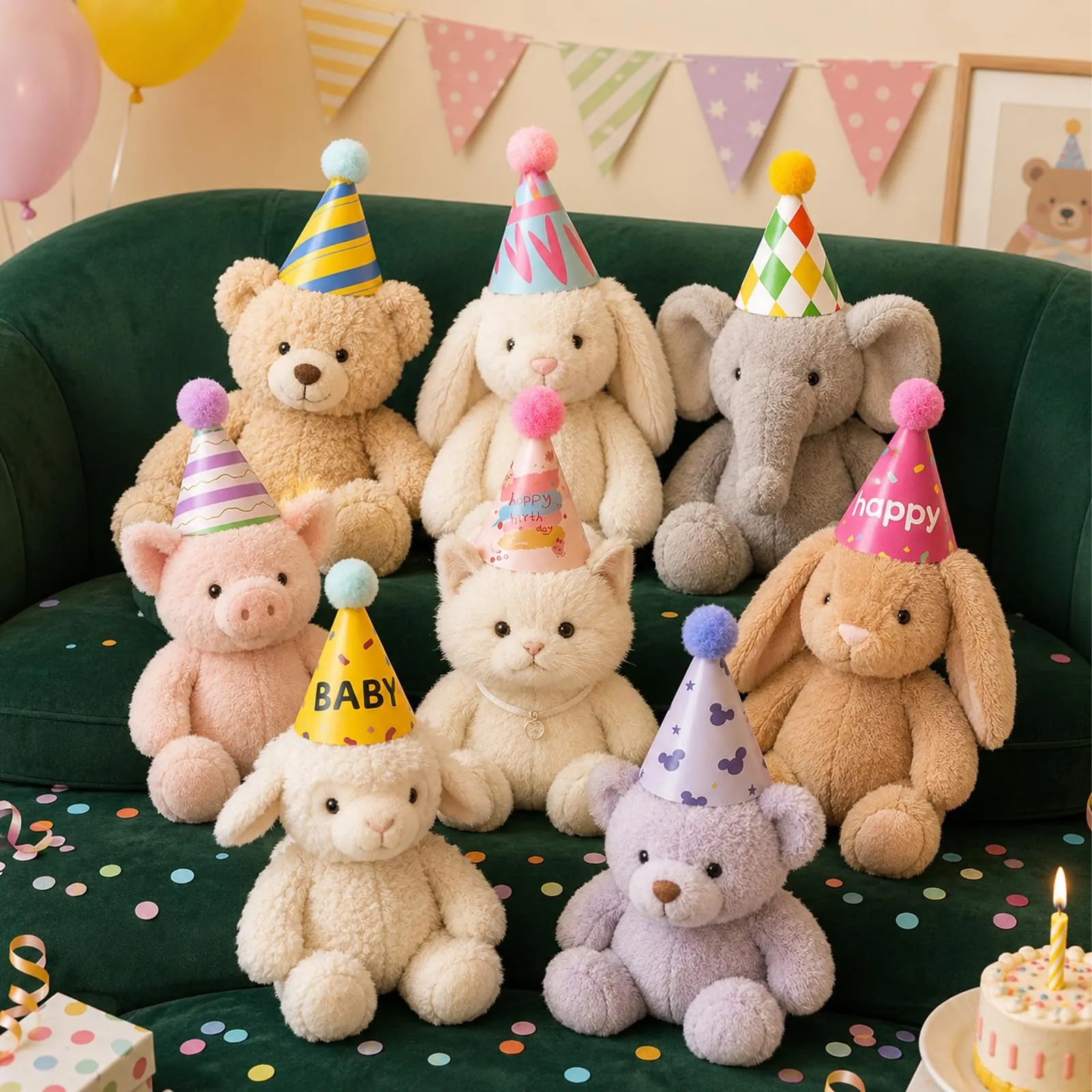 JOVYTH Cappelli di Festa per Peluche e Piccoli Animali, Set da 10 Pezzi - immagine 6