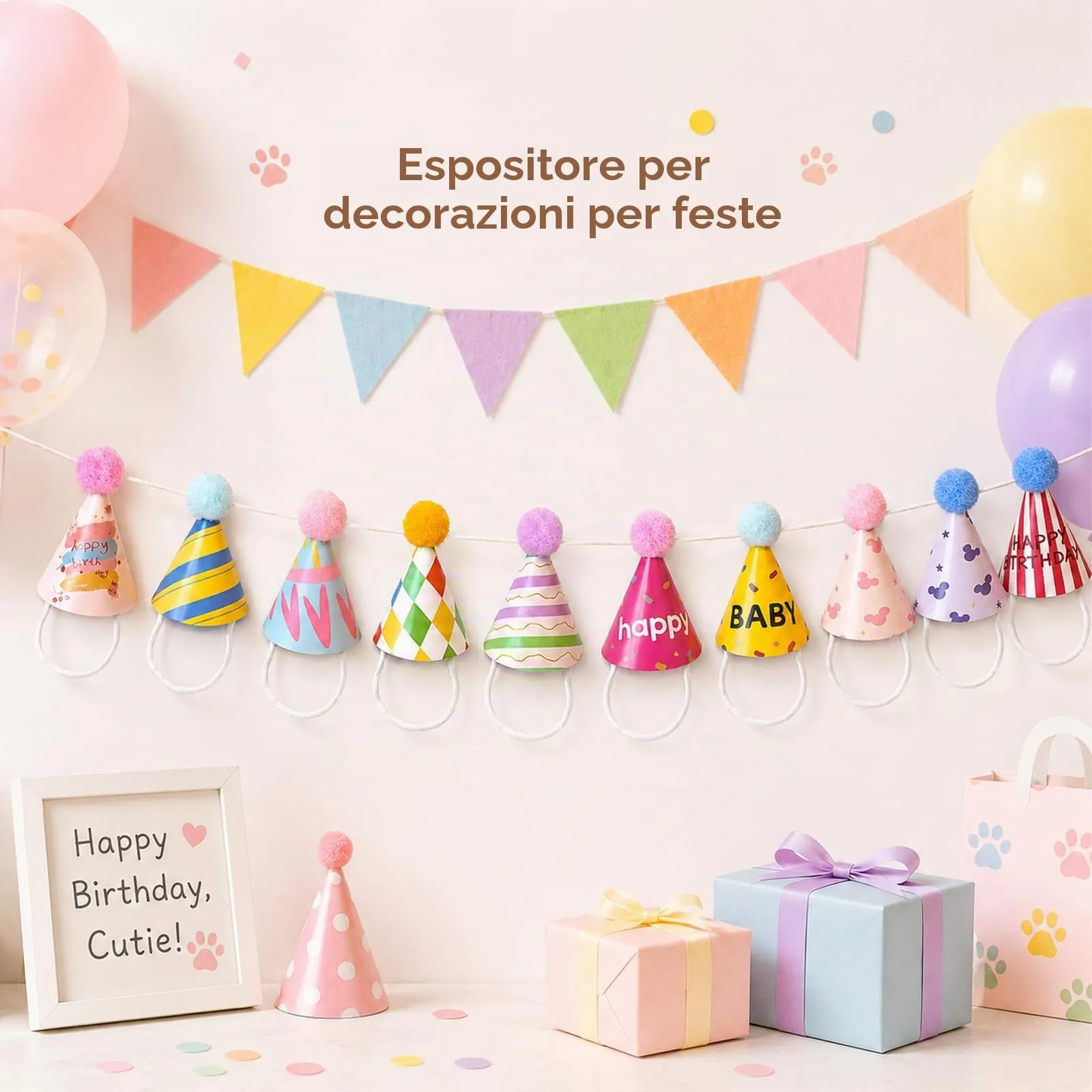 JOVYTH Cappelli di Festa per Peluche e Piccoli Animali, Set da 10 Pezzi - immagine 7