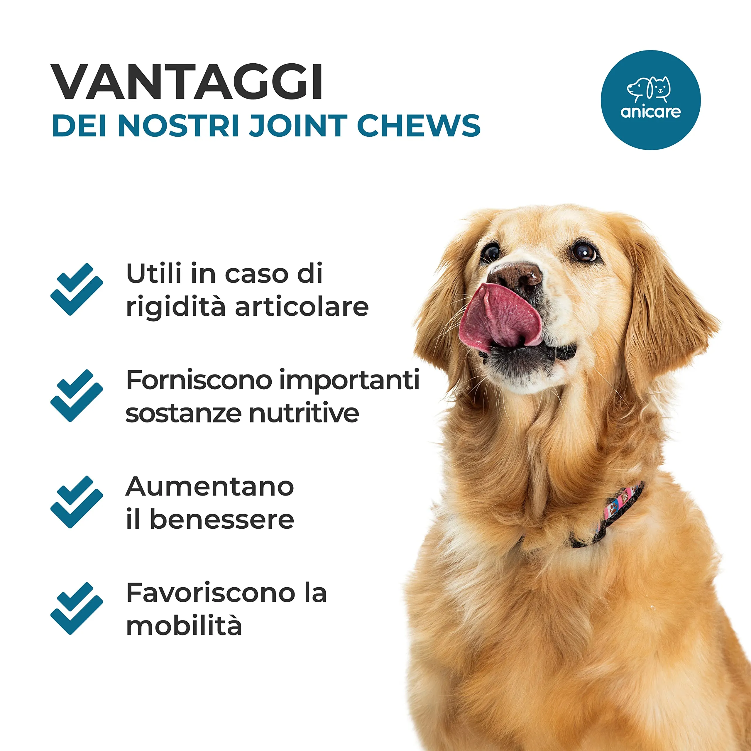 Anicare Premium Joint Care Chews per Cani con Glucosamina, Condroitina, MSM e Cozze dalle Labbra Verdi - immagine 3