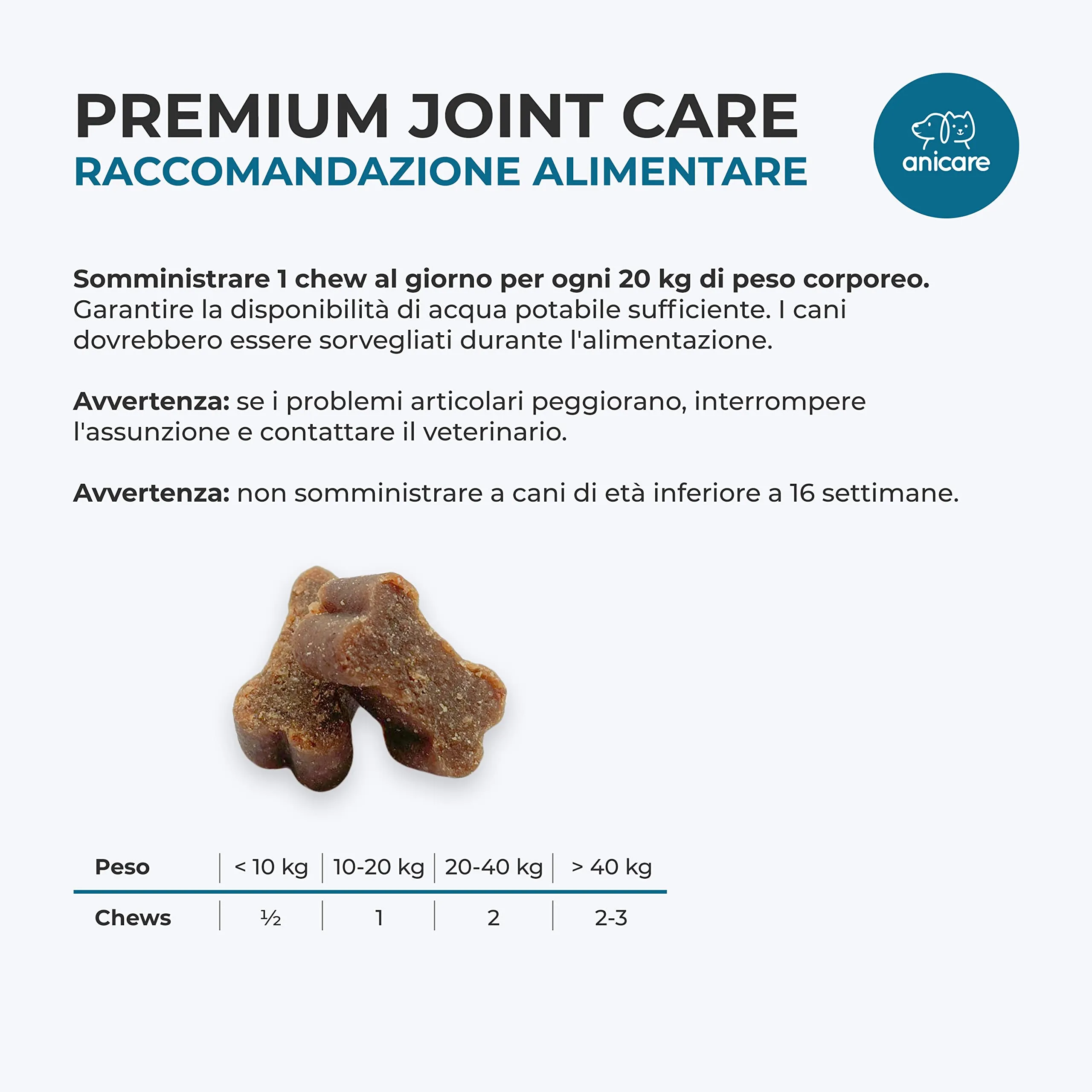 Anicare Premium Joint Care Chews per Cani con Glucosamina, Condroitina, MSM e Cozze dalle Labbra Verdi - immagine 8