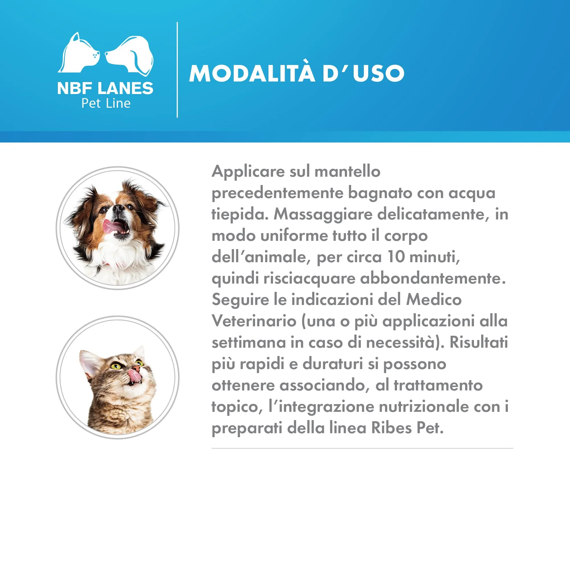 NBF Lanes Ribes Pet Shampoo Balsamo Dermatologico Cane e Gatto 200 ml - immagine 4