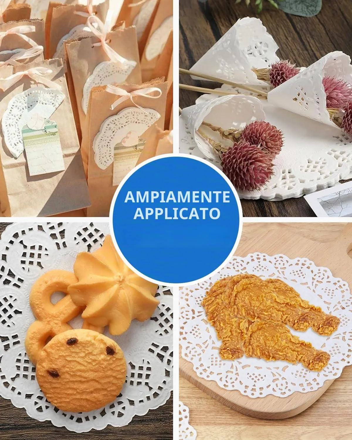 ZAMXHUG Centrini in pizzo di carta bianchi, 6,5 pollici, 100 pezzi - immagine 6