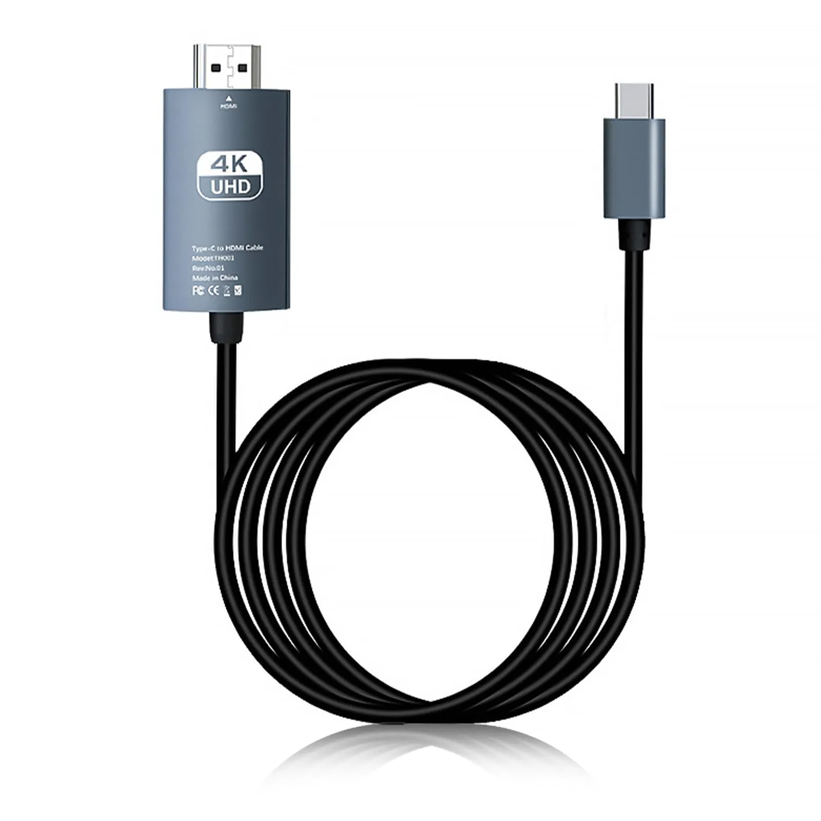 Abauoat Cavo USB-C to HDMI 4K, 2M, Compatibile con Thunderbolt 3/4, Surface Pro 7/8/9, iPad Pro 2018, Air 2020/2022, Huawei Mate 40, Vivo X80 Pro, Samsung S23, Grigio - immagine 8