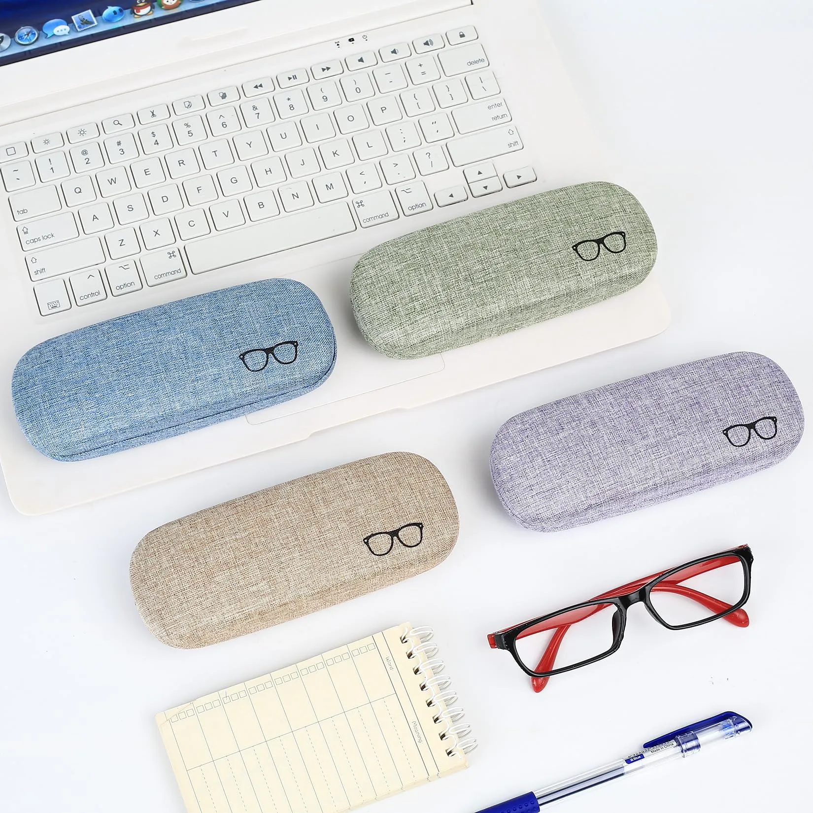 SHACHENH Astuccio Rigido per Occhiali, 4 Pezzi, Multicolore - immagine 5
