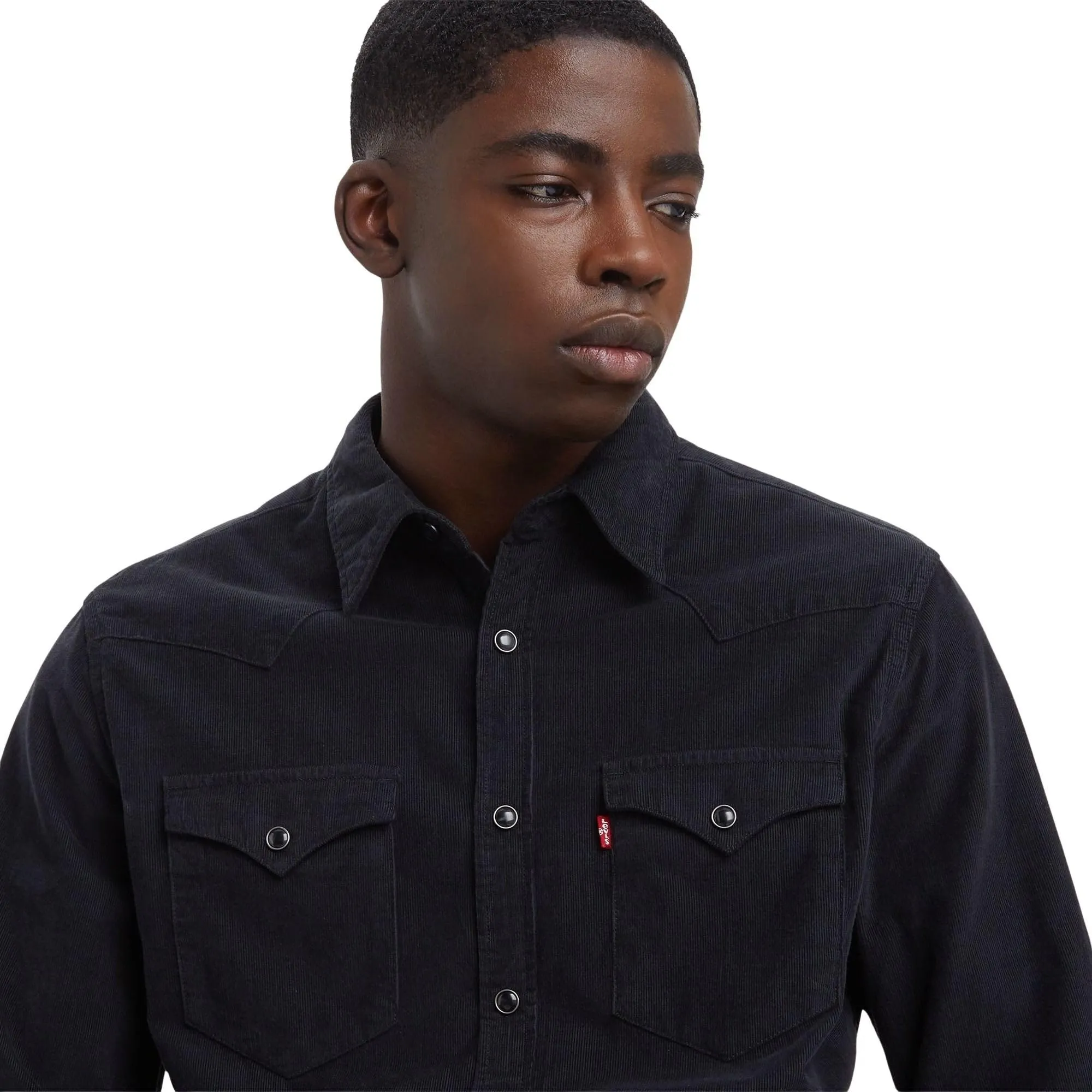 Levi's Barstow Western Shirt, Regular Fit, Jet Black, S - immagine 4