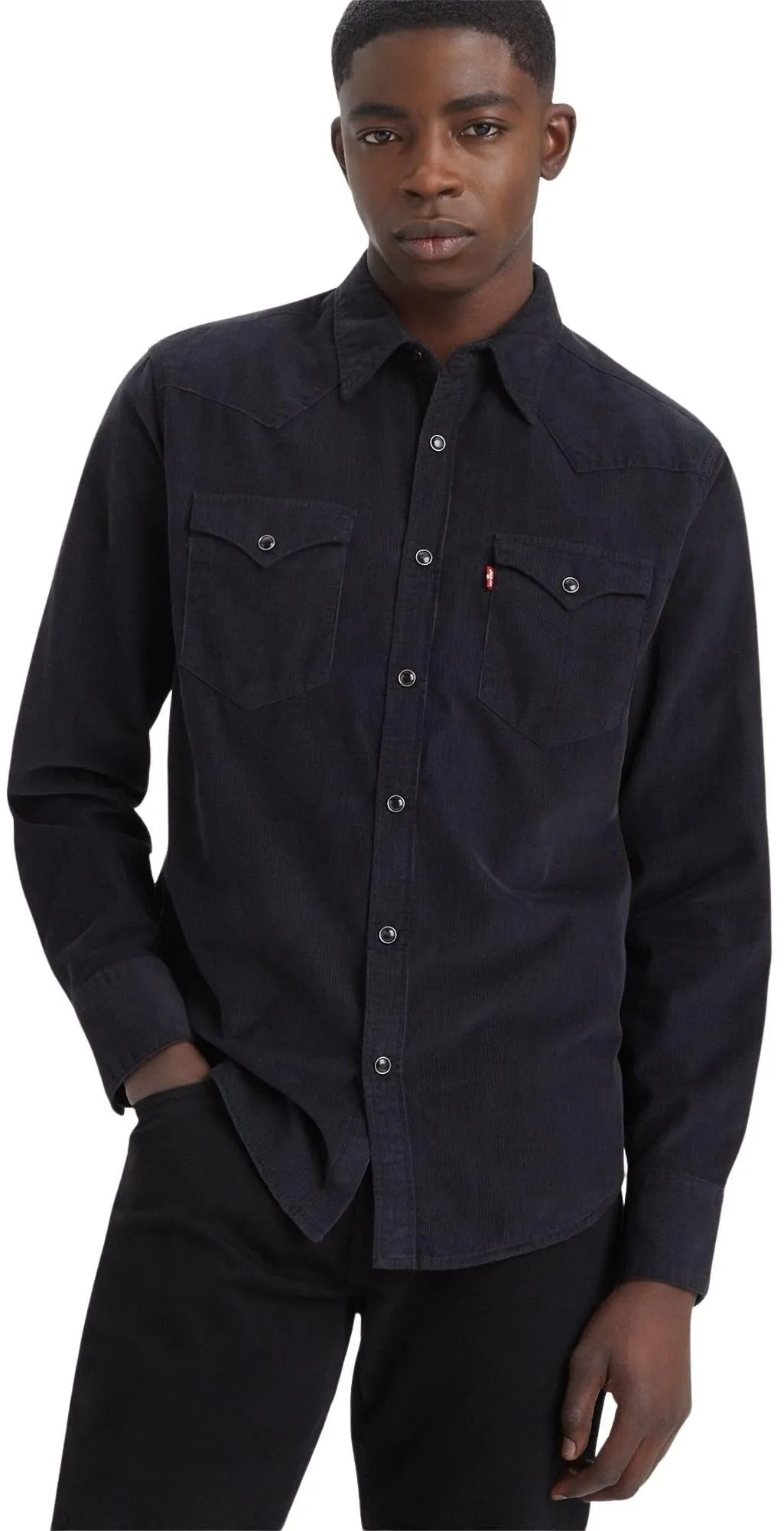 Levi's Barstow Western Shirt, Regular Fit, Jet Black, S - immagine 5