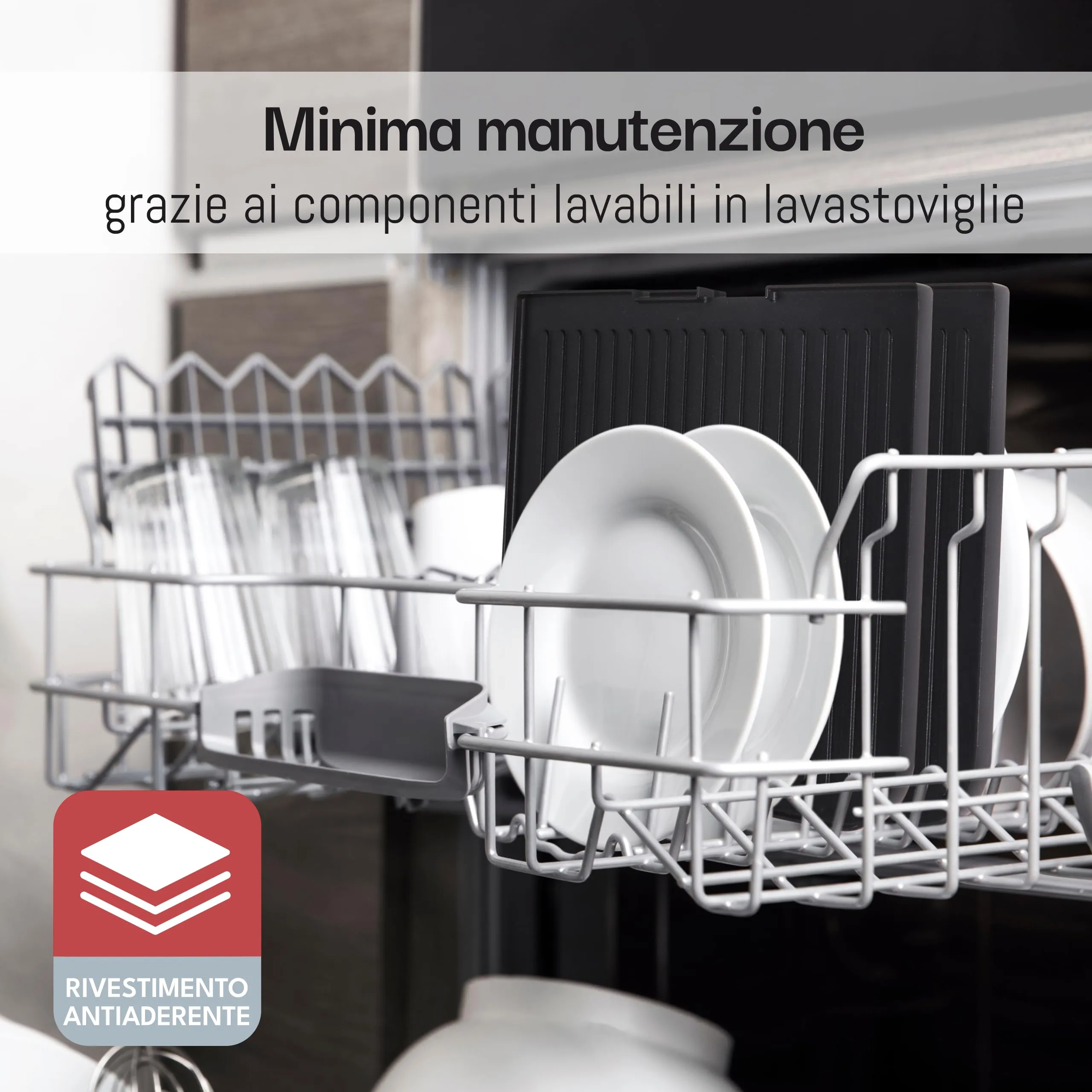 LEBENLANG Griglia Elettrica XXL 2400W LBL8586 con Pinze per Barbecue - immagine 4