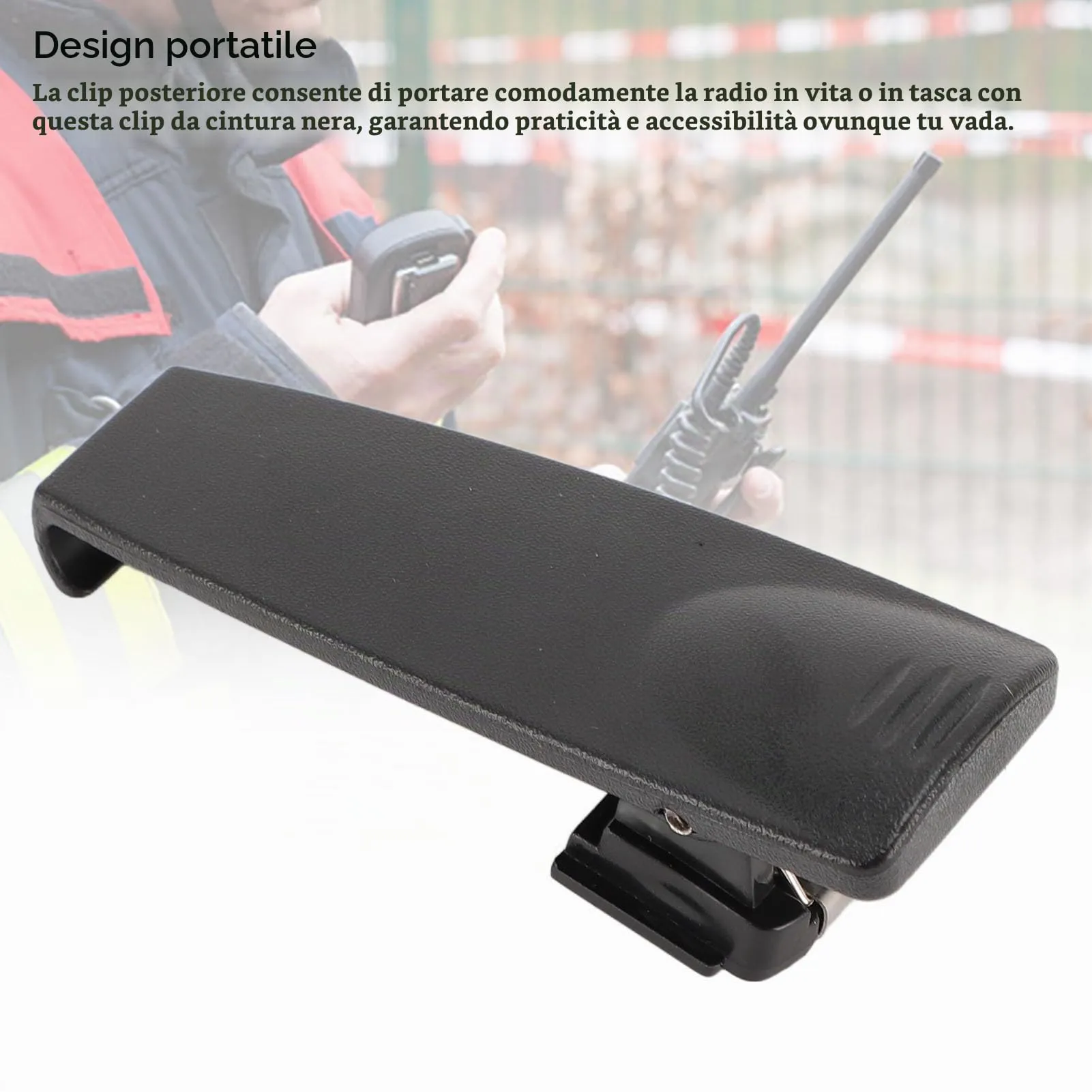 Plyisty Clip da Cintura per Radio Sepura Serie STP8000 STP8038 STP8035 STP8040 STP9000, Confezione da 2, Nero - immagine 5