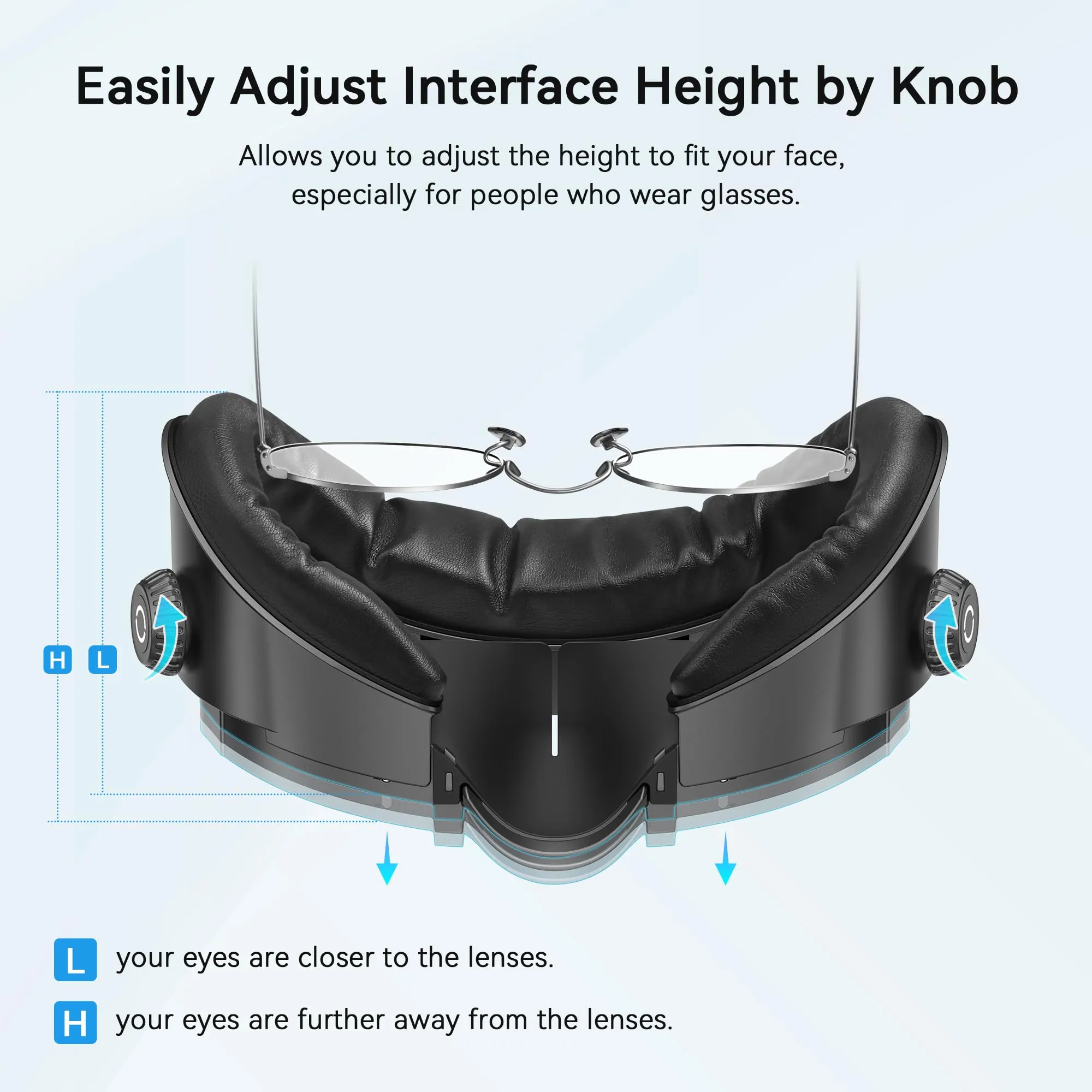 AMVR Upgraded Comfort Face Cover Pad per Meta Quest 3 con manopola regolabile, cuscino in PU e cotone Ice Silk - immagine 3