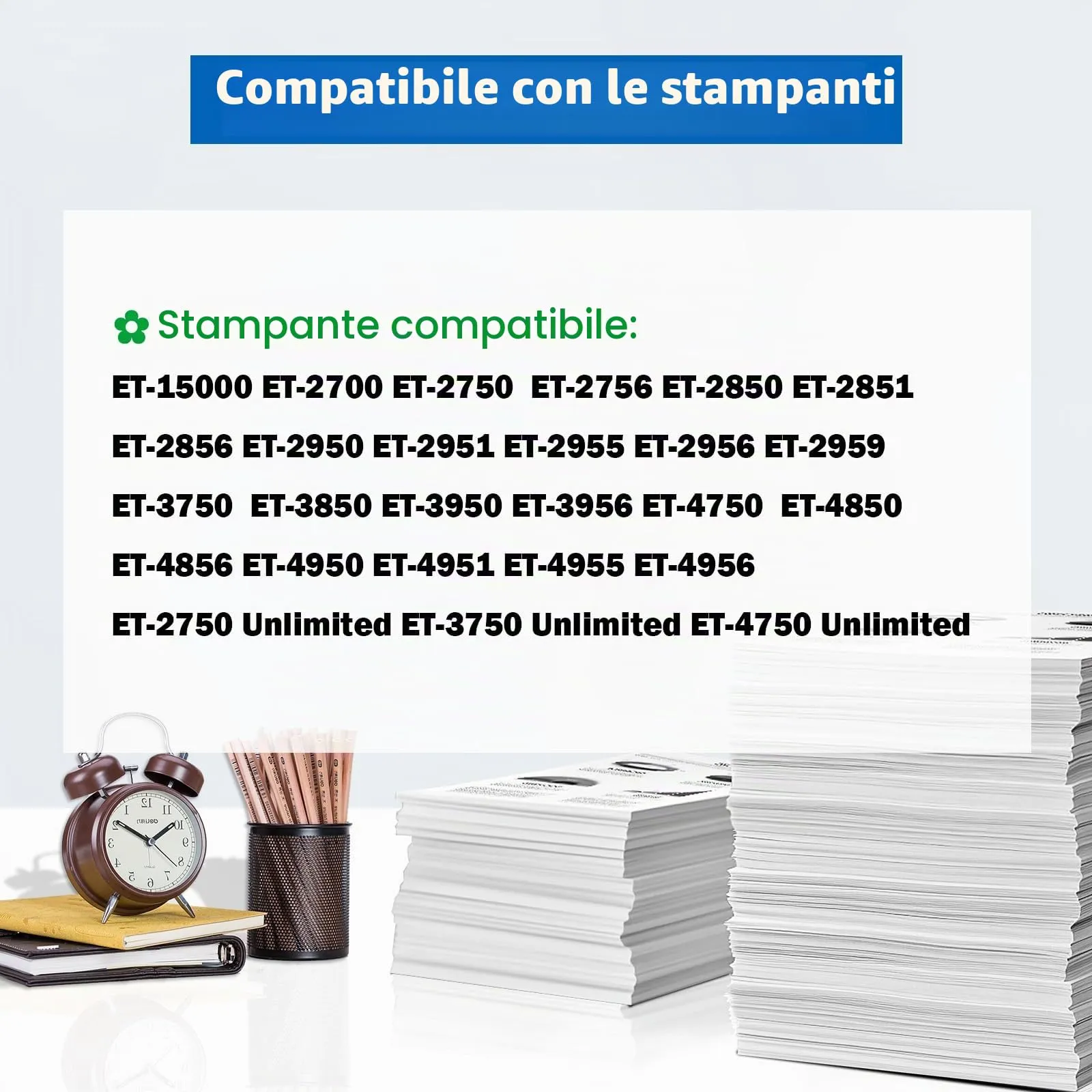 ASEKER 102 Inchiostro Compatibile per Epson EcoTank ET-2750 ET-2756 ET-2850 (BK C M Y) - immagine 2