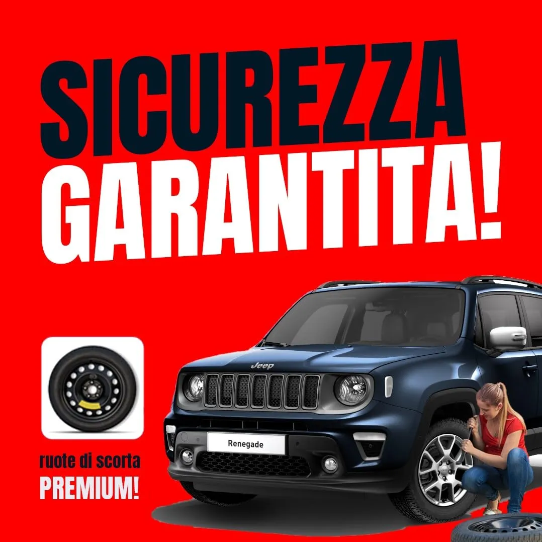 Ruotino di Scorta compatibile con Jeep Renegade (BU) 5 Fori 125/80 R17 (2014-2025) con Kit Accessori Cric, Chiave e Sacca - immagine 2