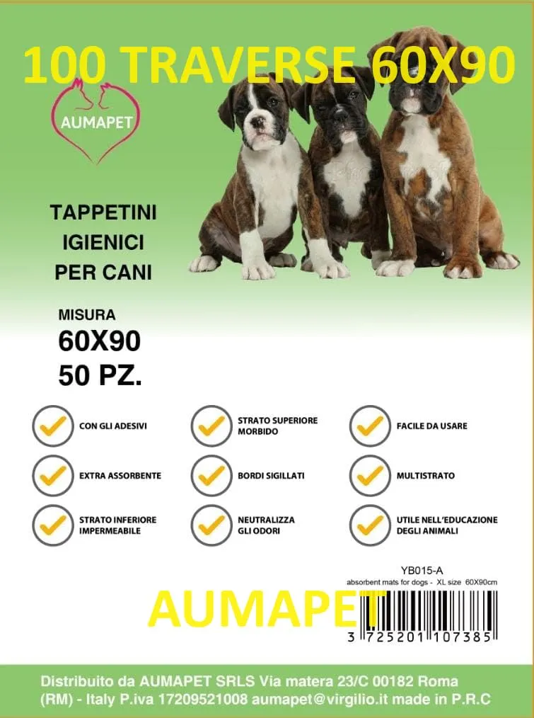AUMAPET Tappetini Assorbenti per Cani 60x90, 100 Pezzi - immagine 2