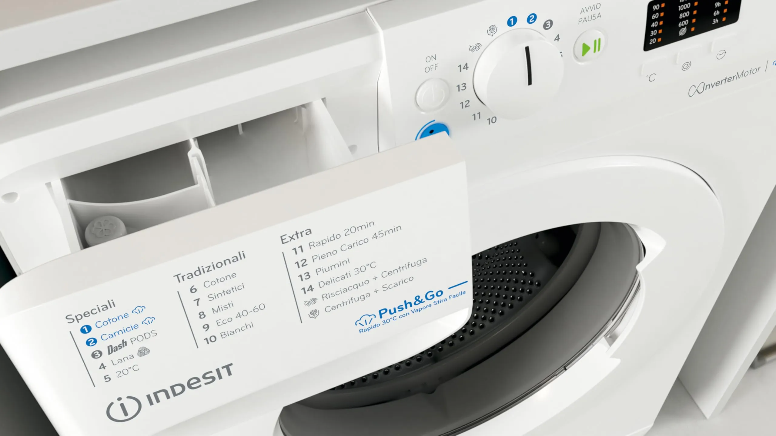 Indesit BWA 81496X WV IT Lavatrice 8 Kg Carica Frontale 1400 Giri/min Classe A Ciclo PODS Vapore - immagine 3