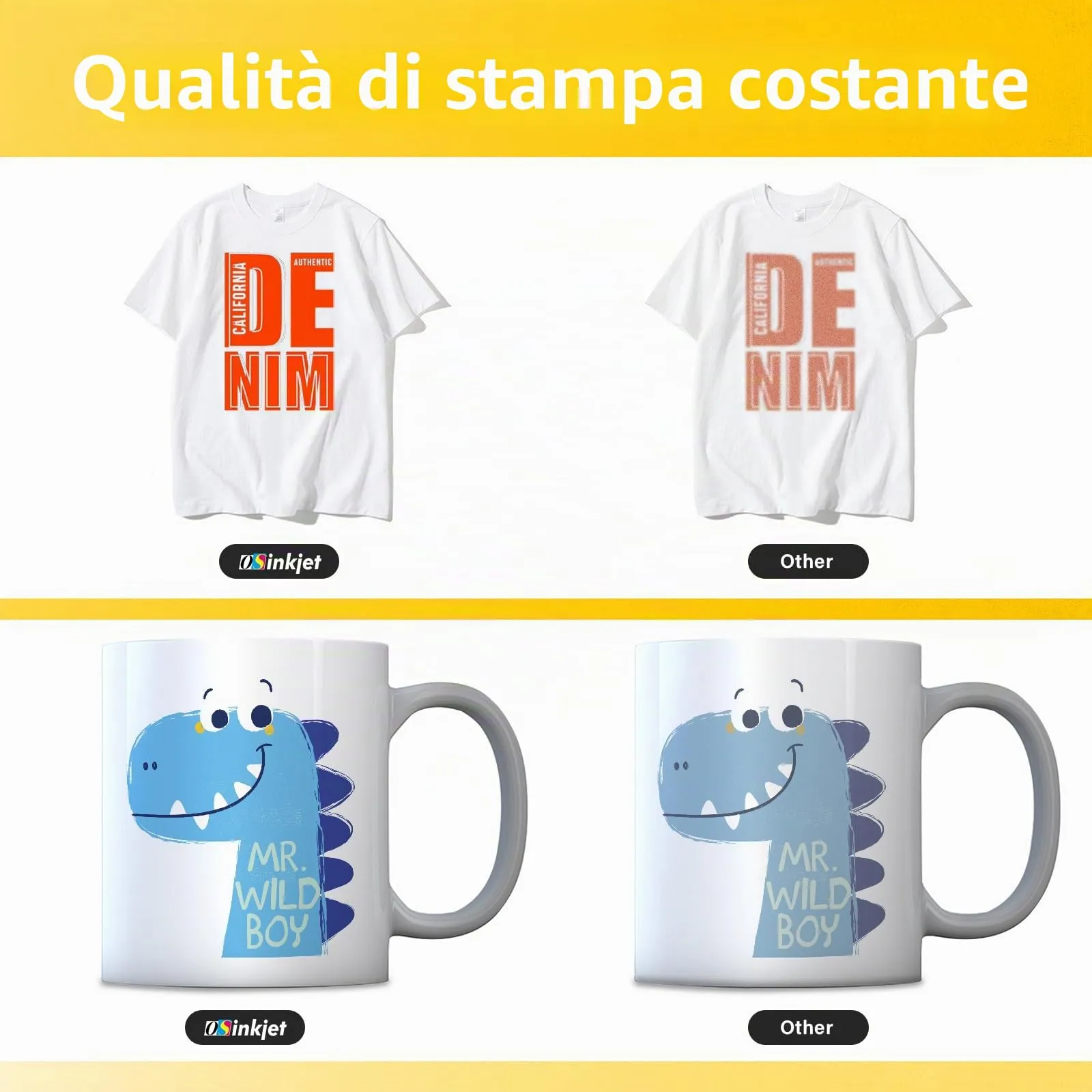 Osinkjet Inchiostro a sublimazione per Epson EcoTank ET-2876 ET-1810 ET-2826 ET-2861 ET-2870 ET-2871 ET-2865 ET-15000 ET-2810 ET-2856 - immagine 4