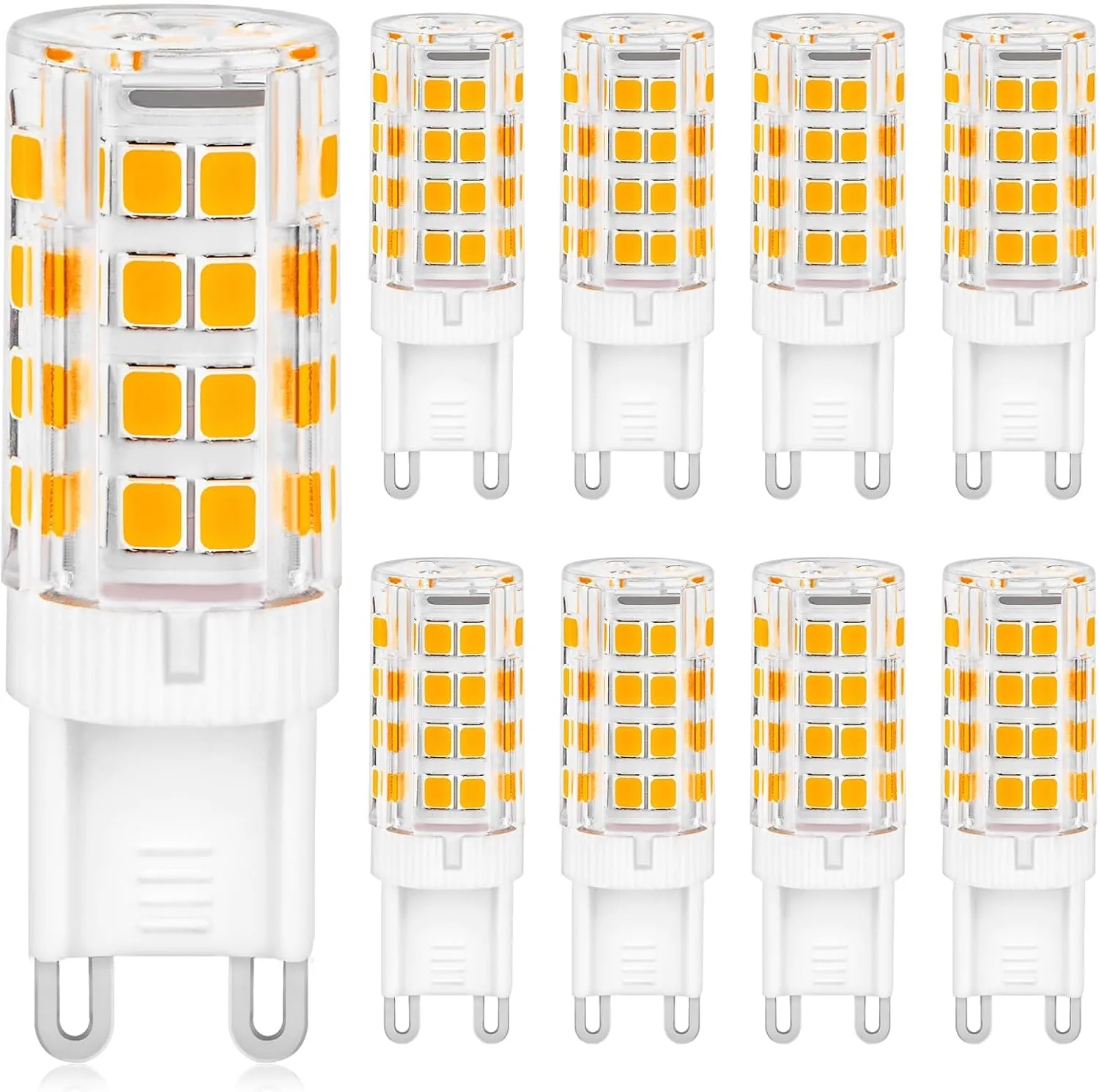 YIIFELL Lampadine LED G9, 8 Pezzi, 5W 3000K Bianca Calda, 500Lm, 220-240V, Non Dimmerabile - immagine 1