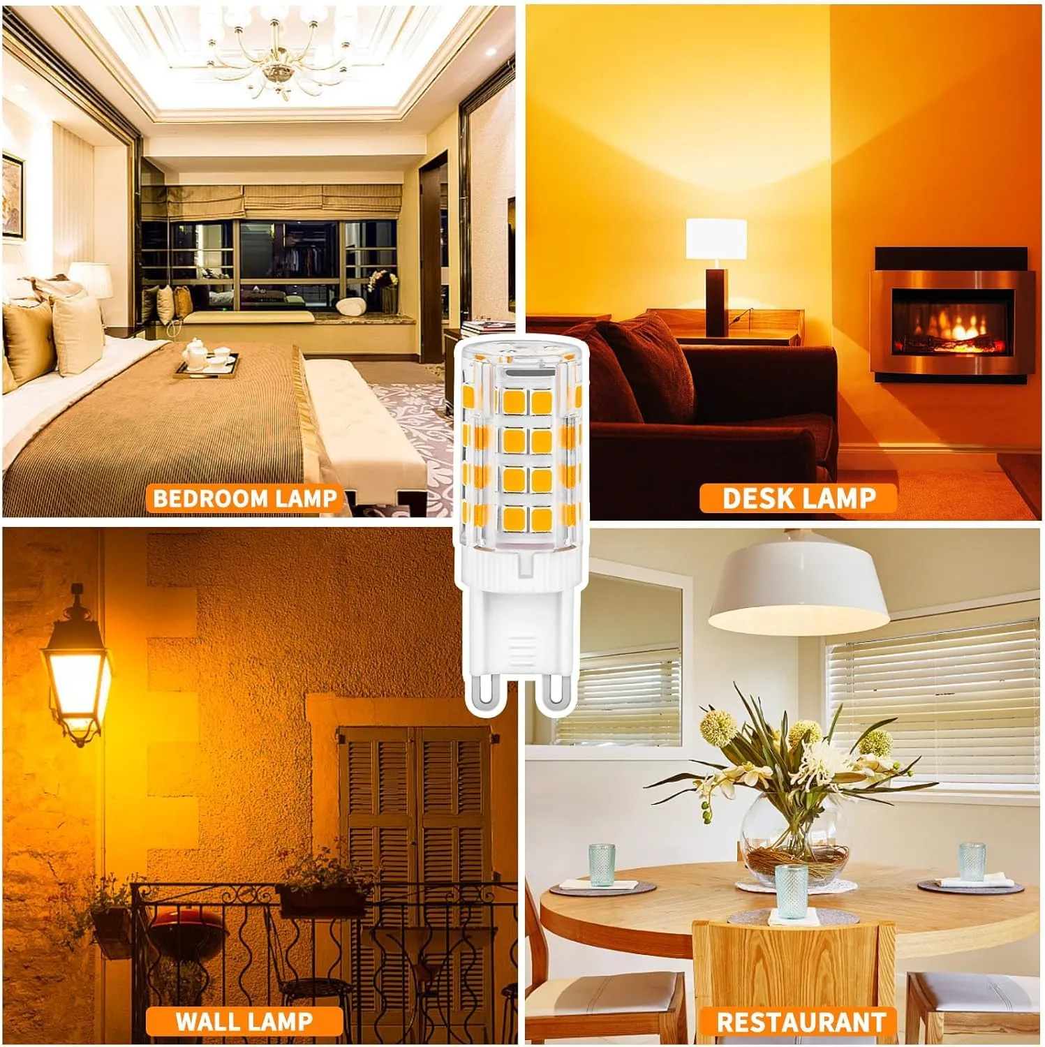 YIIFELL Lampadine LED G9, 8 Pezzi, 5W 3000K Bianca Calda, 500Lm, 220-240V, Non Dimmerabile - immagine 7