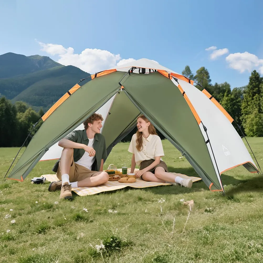 Gysrevi Tenda da Campeggio Automatica 2-4 Persone, Verde scuro, Taglia L - immagine 6