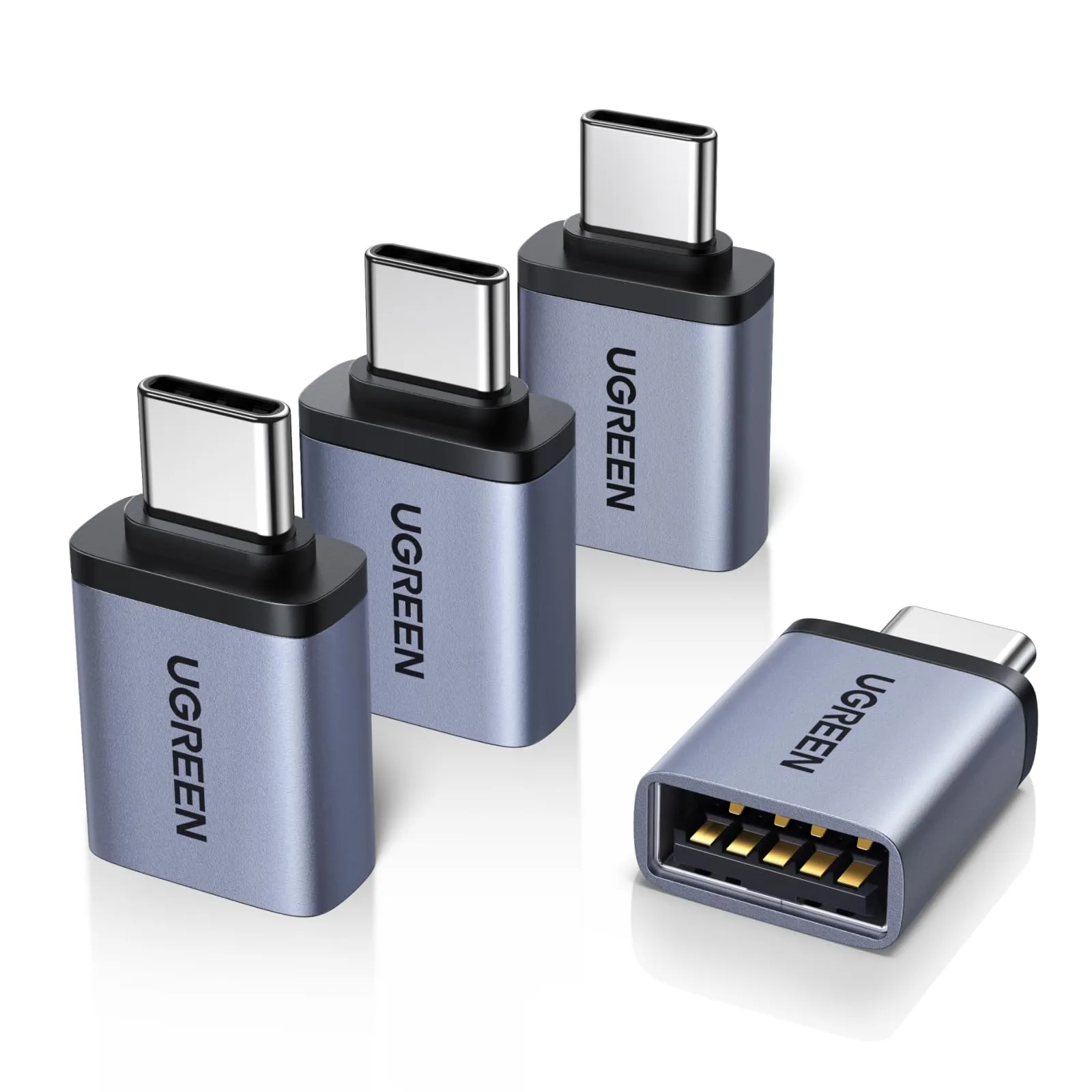 UGREEN Adattatore USB C a USB A 3.2 10Gbps OTG, 4 Pezzi, Grigio - immagine 9