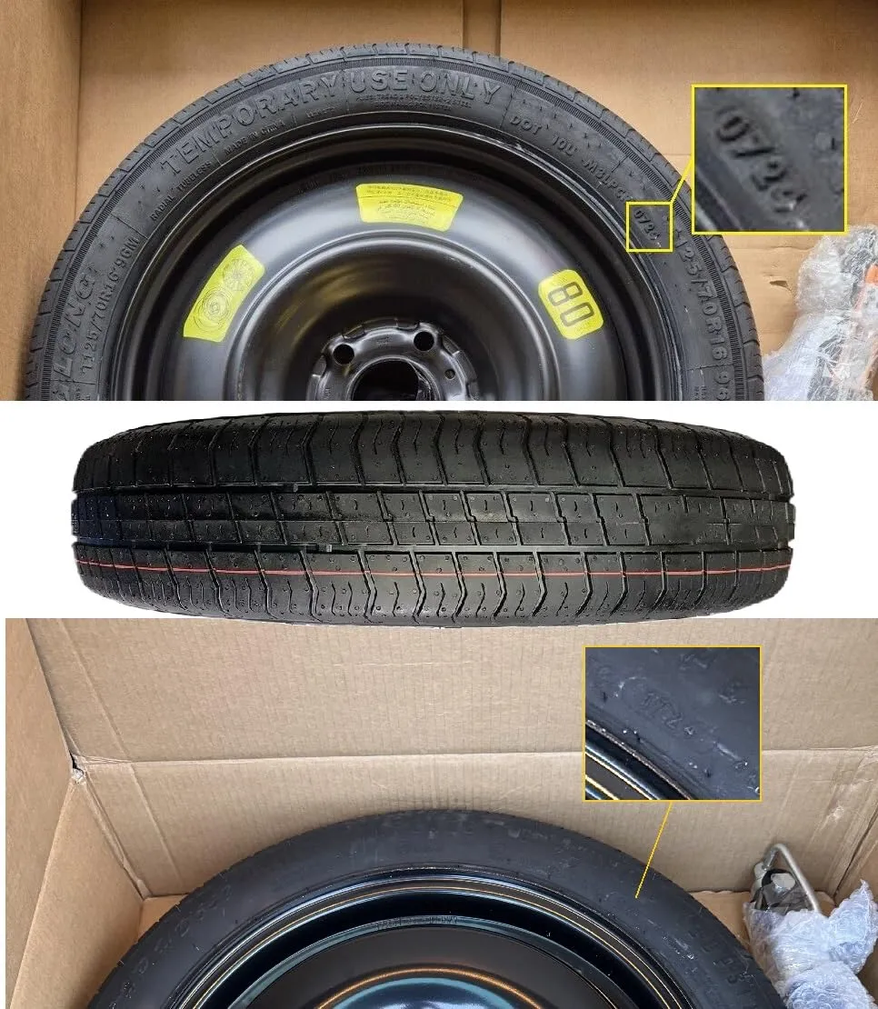 D'ANGELO 1988 Kit Ruotino di Scorta 125/85R16 per Lancia Ypsilon 2024 con Cric, Chiave, Guanti e Sacca - immagine 8